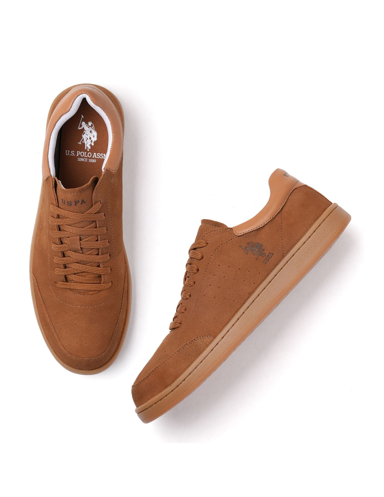 Mens Caldera Leather Sneakers Tan - U.S. Polo Assn. India | Large