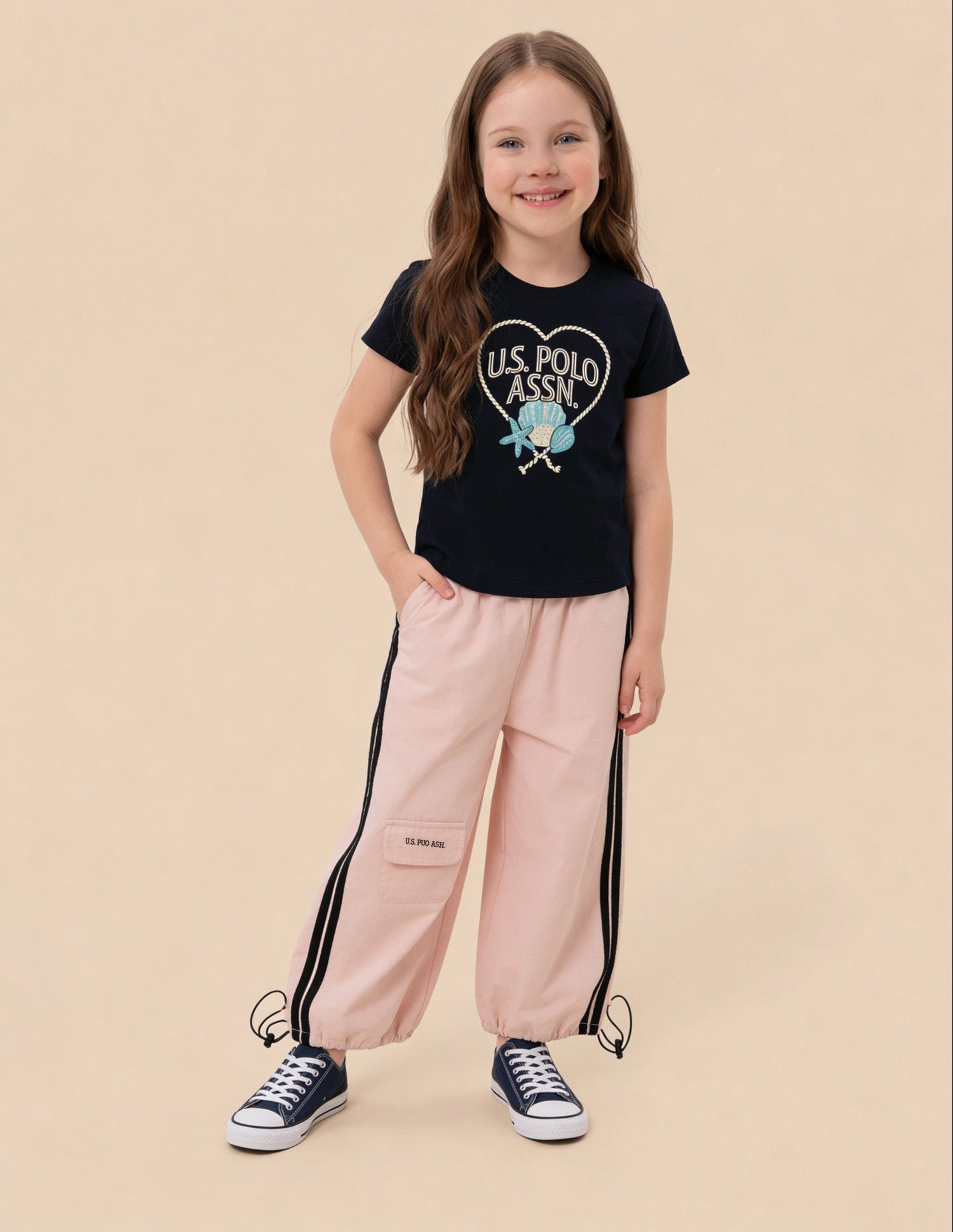 Graphic Brand Printed Pattern Regular Fit Top Navy - U.S. Polo Assn. India | Large