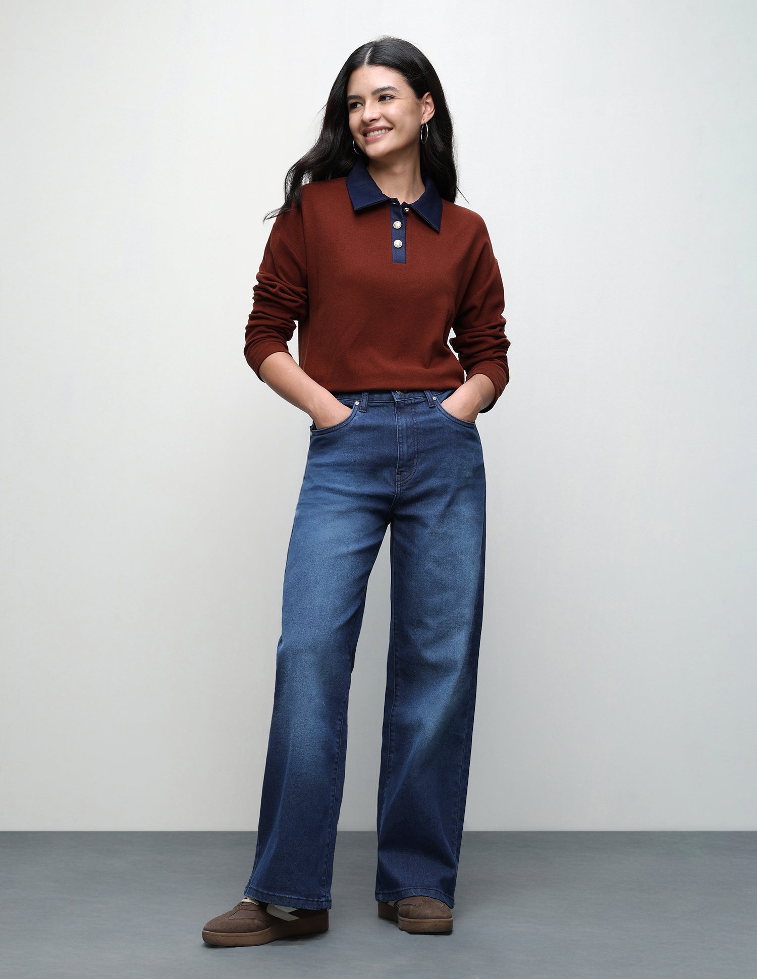 Flared Fit Blue Jeans Blue - U.S. Polo Assn. India | Large