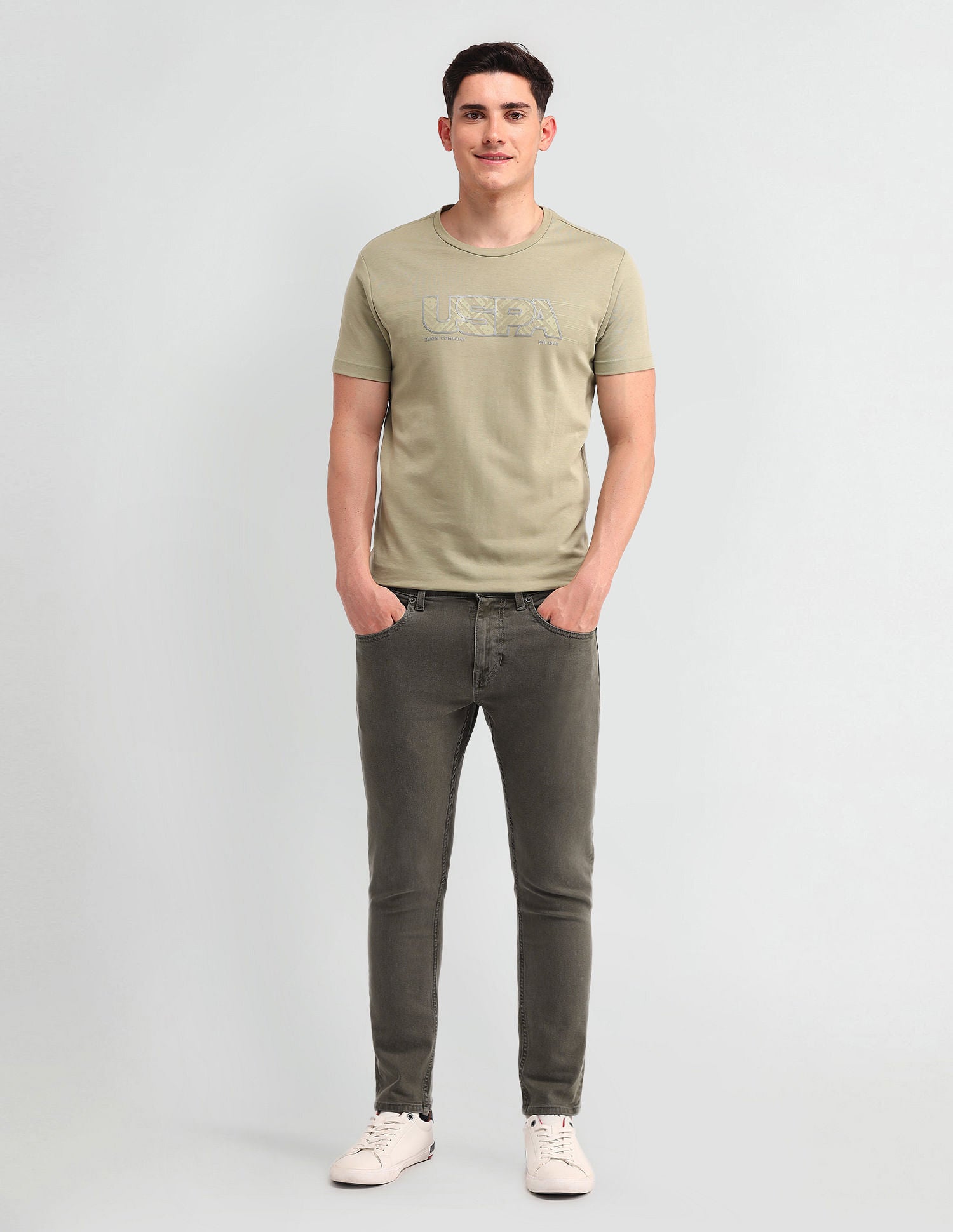 Henry Cropped Fit Jeans Olive - U.S. POLO ASSN. | Large