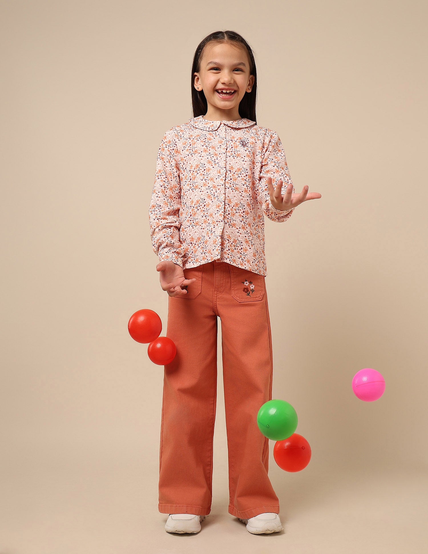 Girls Floral Brand Printed Regular Fit Top Multi6 - U.S. POLO ASSN. | Large