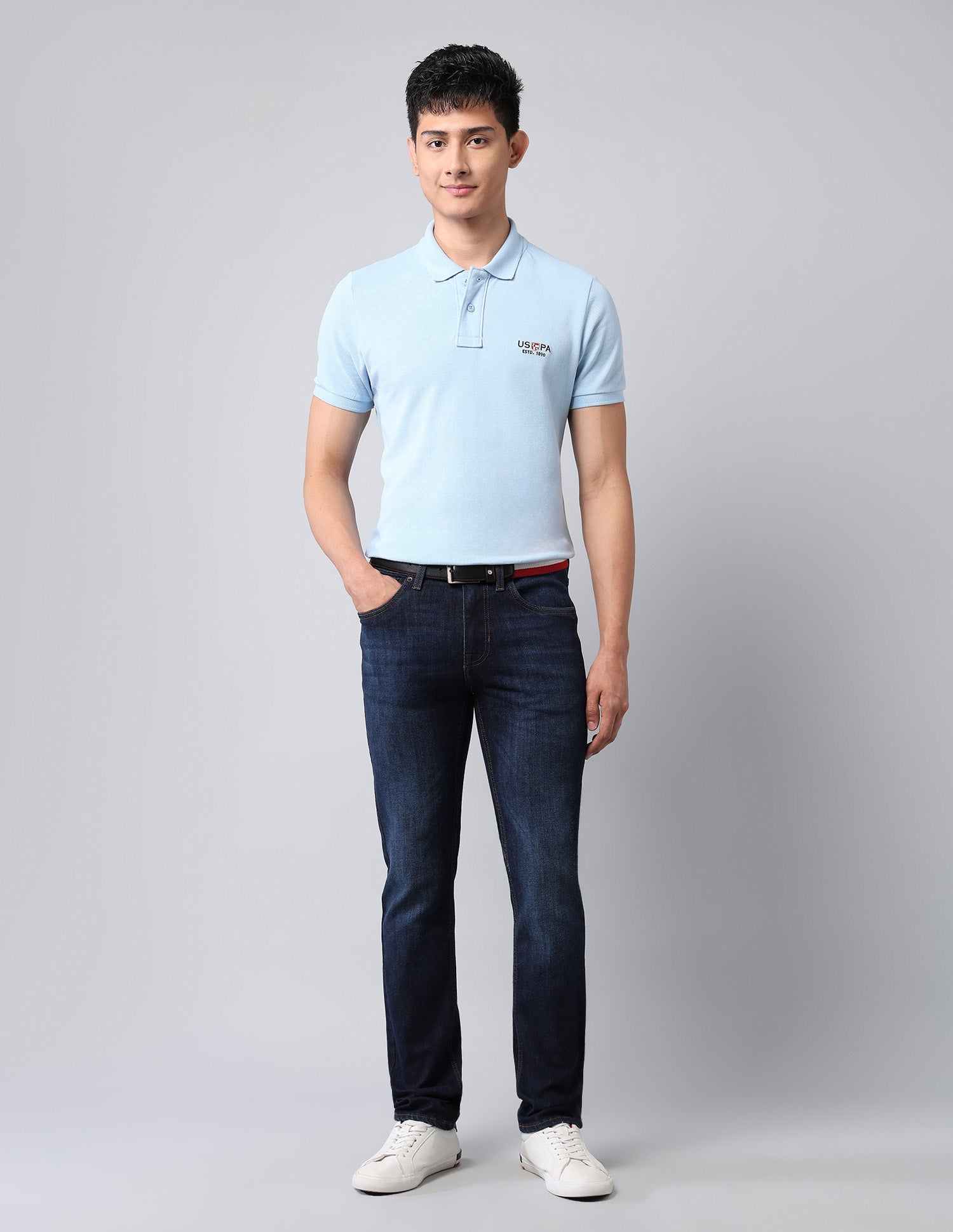 Regallo Skinny Fit Blue Jeans Dark Blue - U.S. Polo Assn. India | Large
