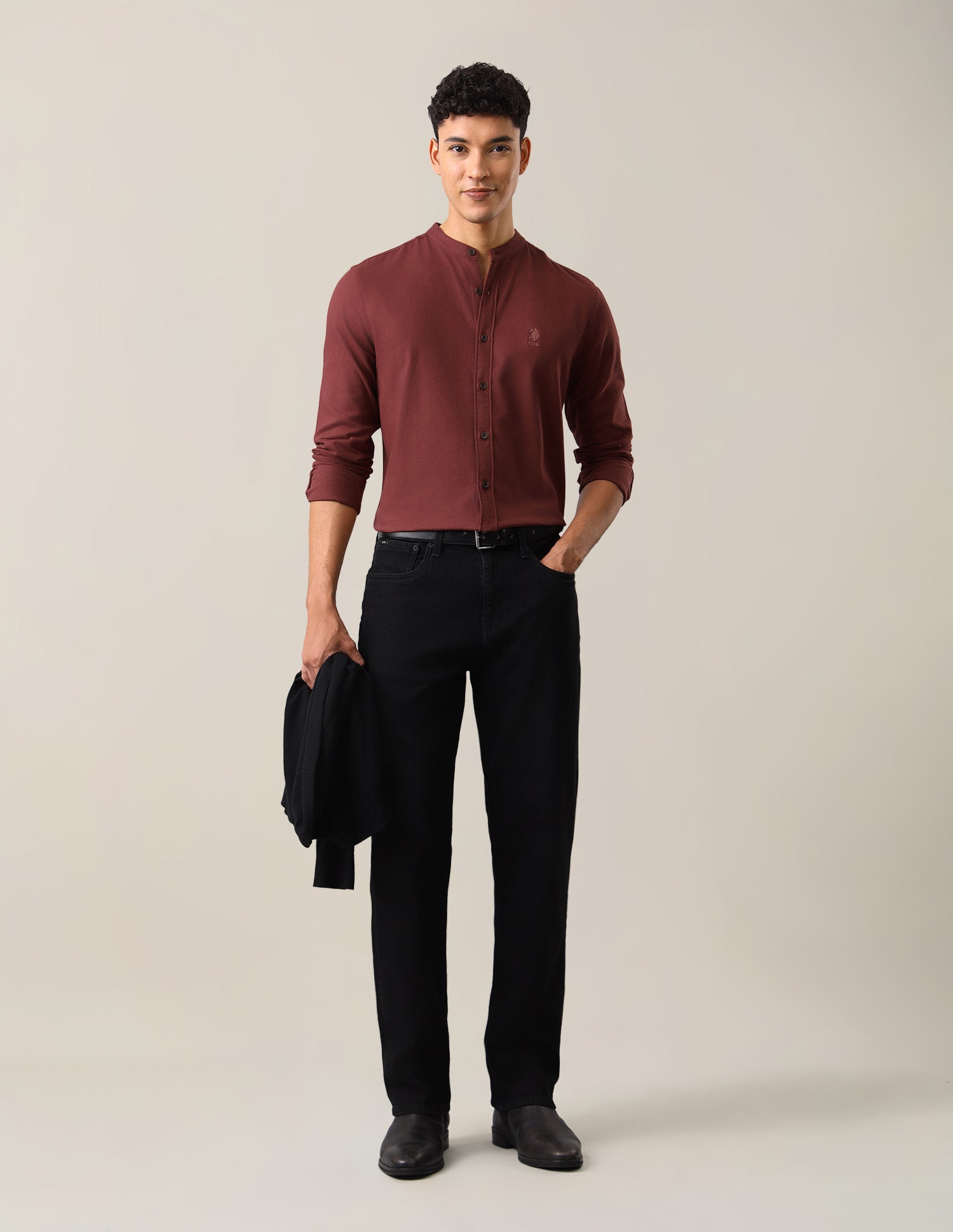 Twill Solid Shirt Rust - U.S. Polo Assn. India | Large