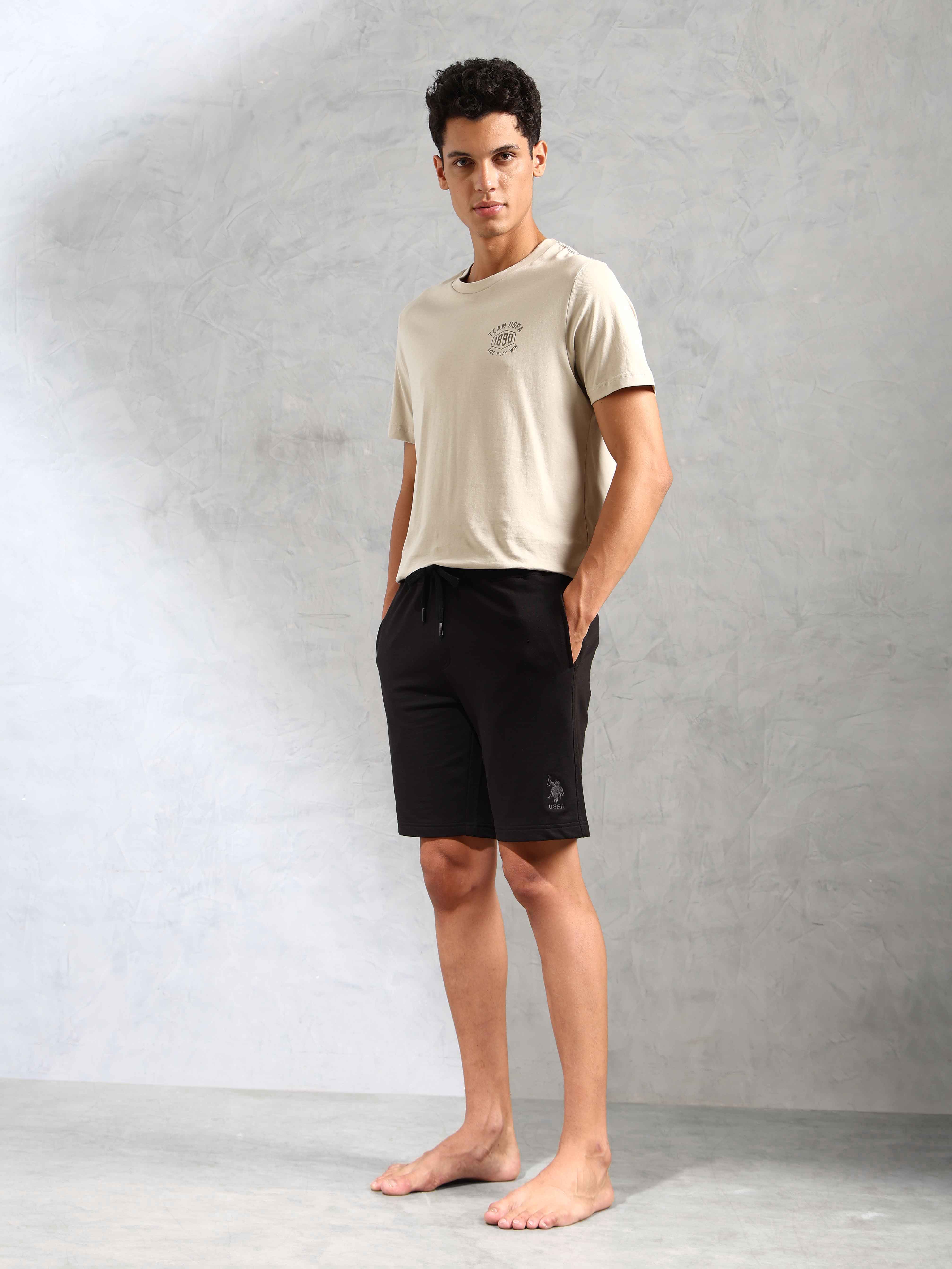 Comfort Fit OES07 Lounge Shorts - Pack Of 1 Black - U.S. POLO ASSN. | Large