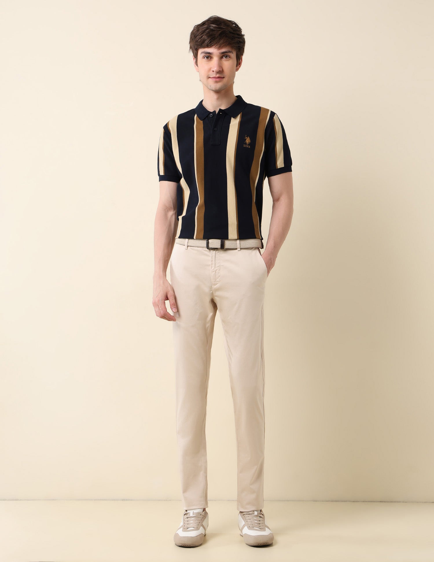 Vertical Striped Classic Polo Shirt Navy - U.S. Polo Assn. India | Large