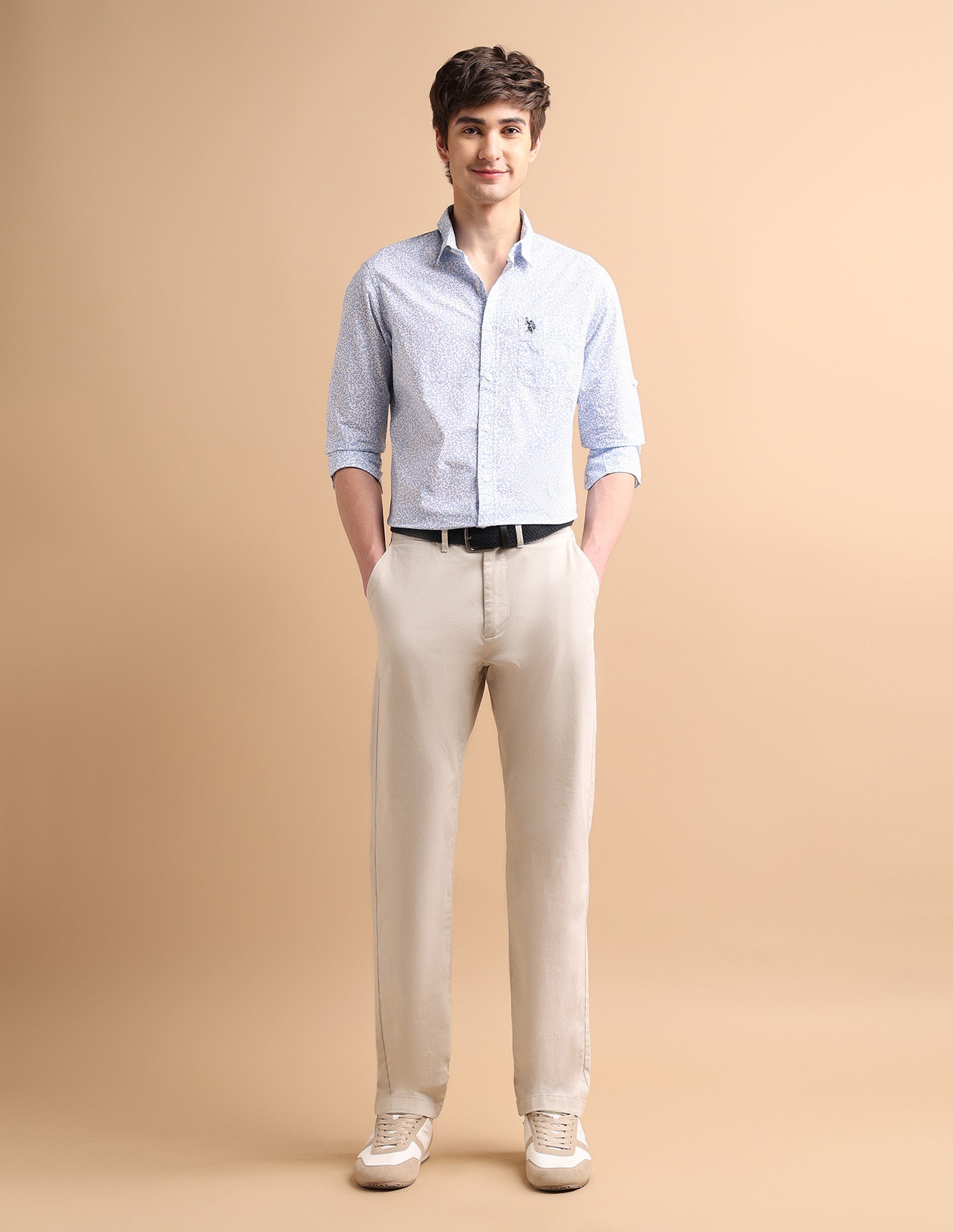 Floral Summer Shirt Light Blue - U.S. POLO ASSN. | Large