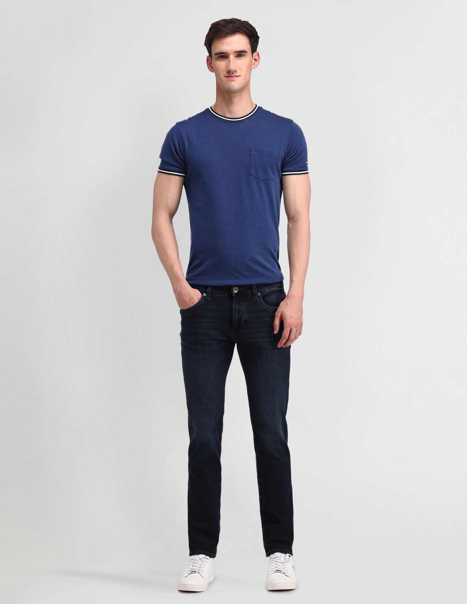 Brandon Slim Tapered Fit Blue Jeans Blue - U.S. POLO ASSN. | Large