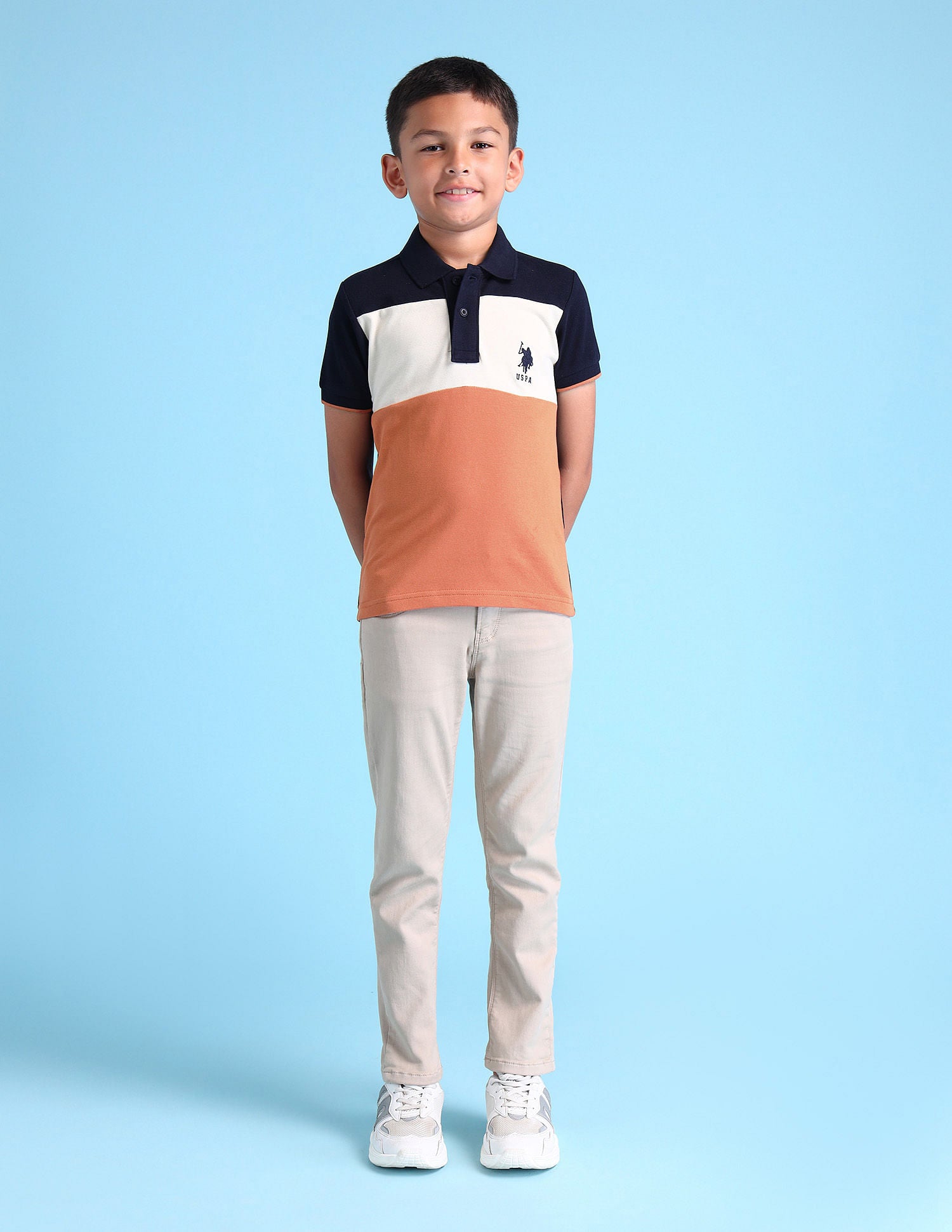 Boys Colourblocked Polo Shirt Black - U.S. POLO ASSN. | Large