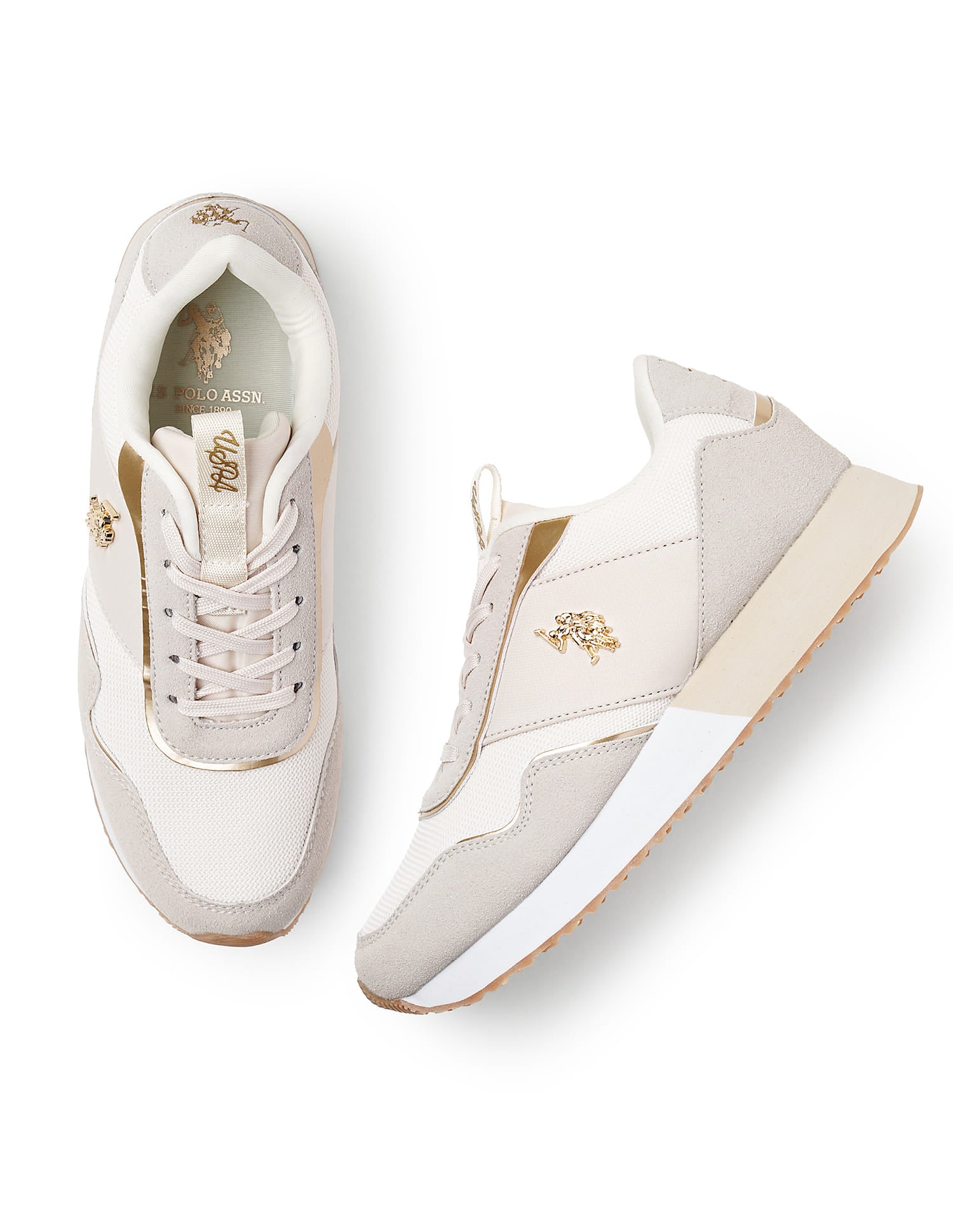 Judy Beige Lightweight Sneaker Shoes Beige - U.S. Polo Assn. India | Large