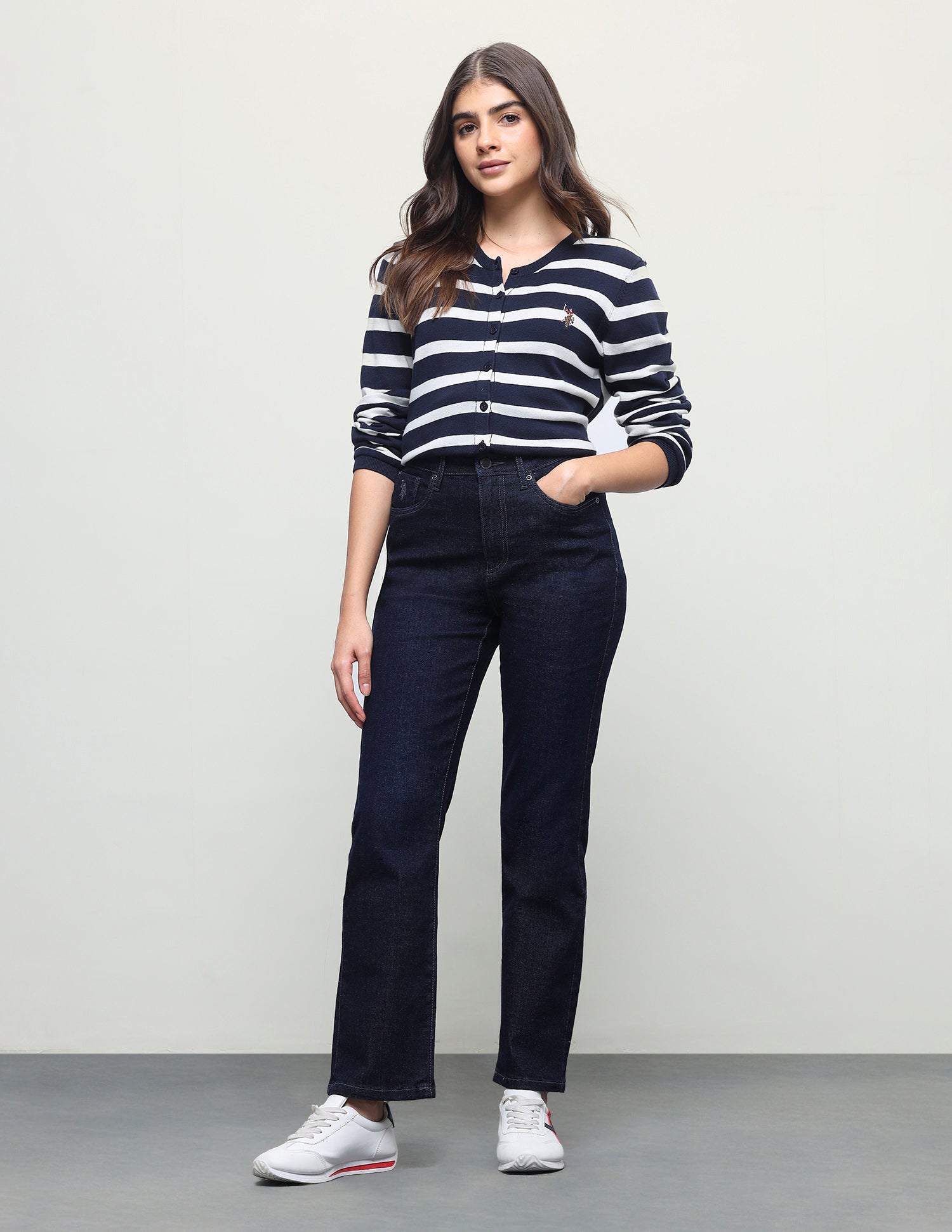 Straight Fit Blue Jeans Dark Blue - U.S. Polo Assn. India | Large