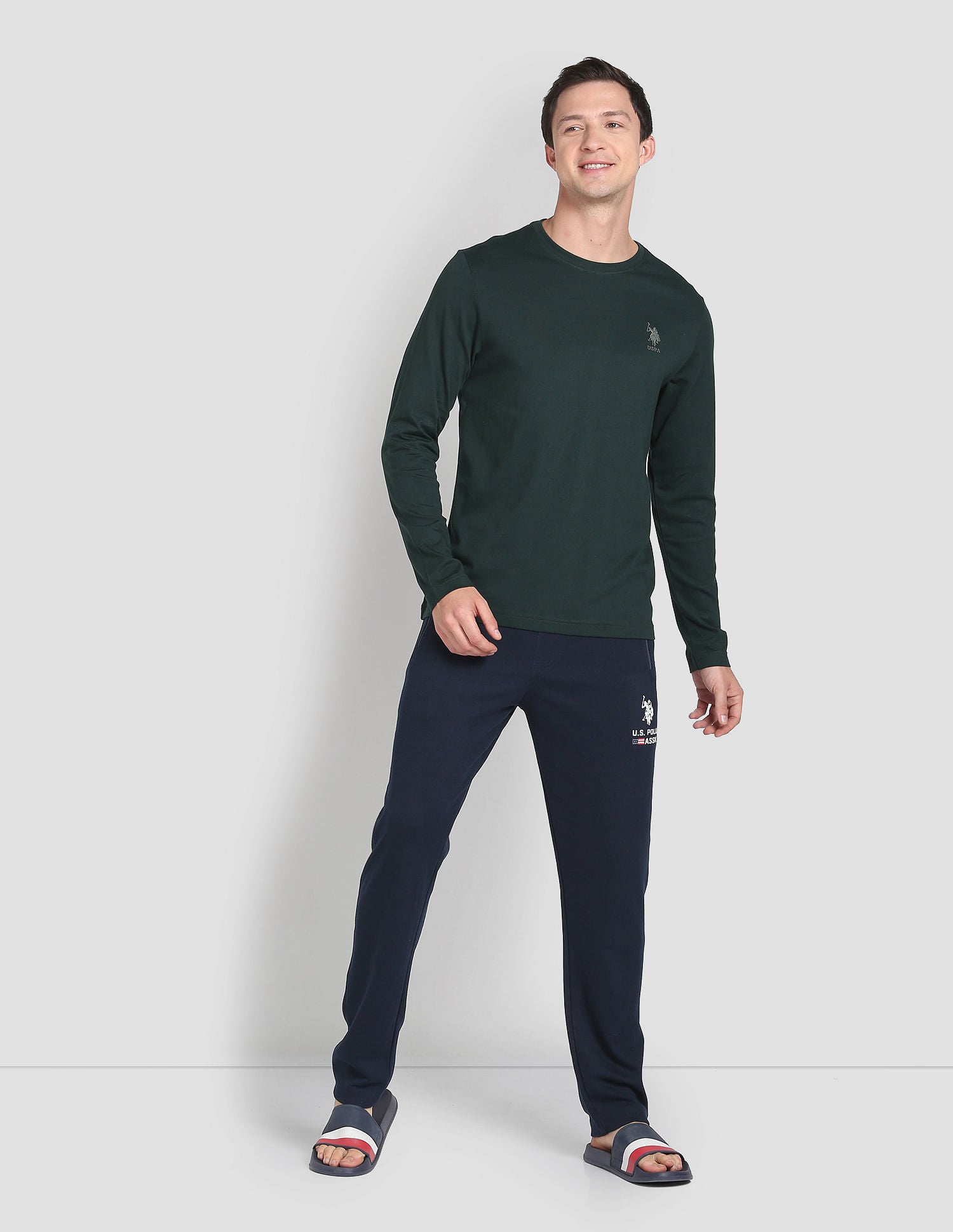 Crew Neck Solid I693 Lounge T-Shirt - Pack Of 1 Scarab - U.S. POLO ASSN. | Large