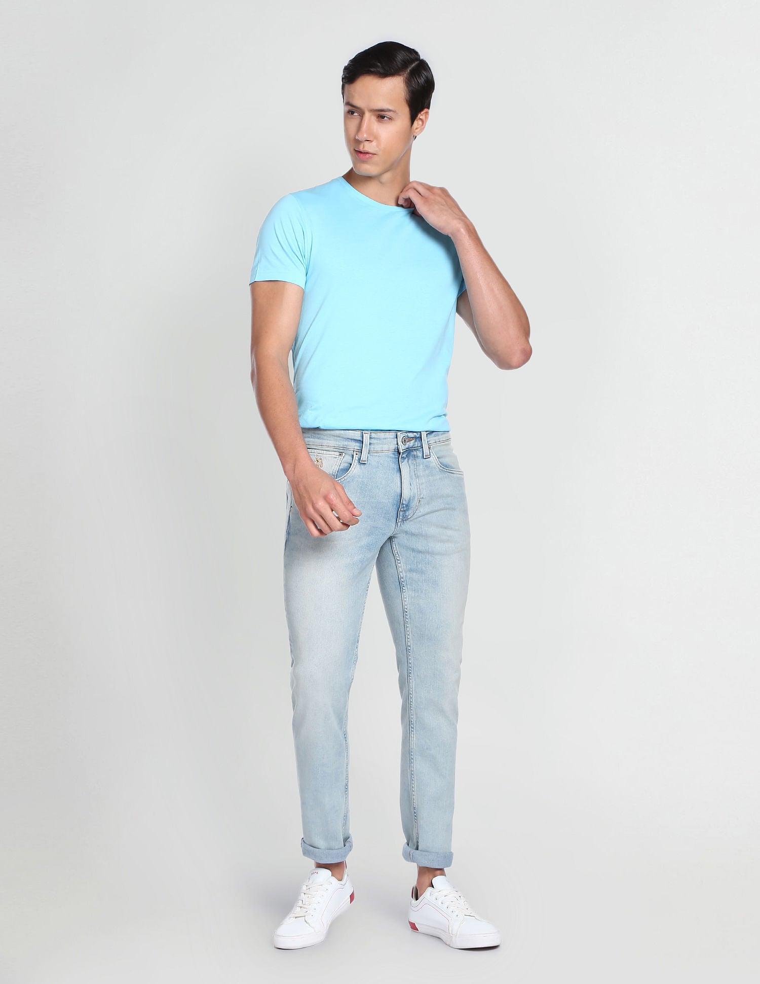 Slim Tapered Authentic Jeans Light Blue - U.S. Polo Assn. India | Large