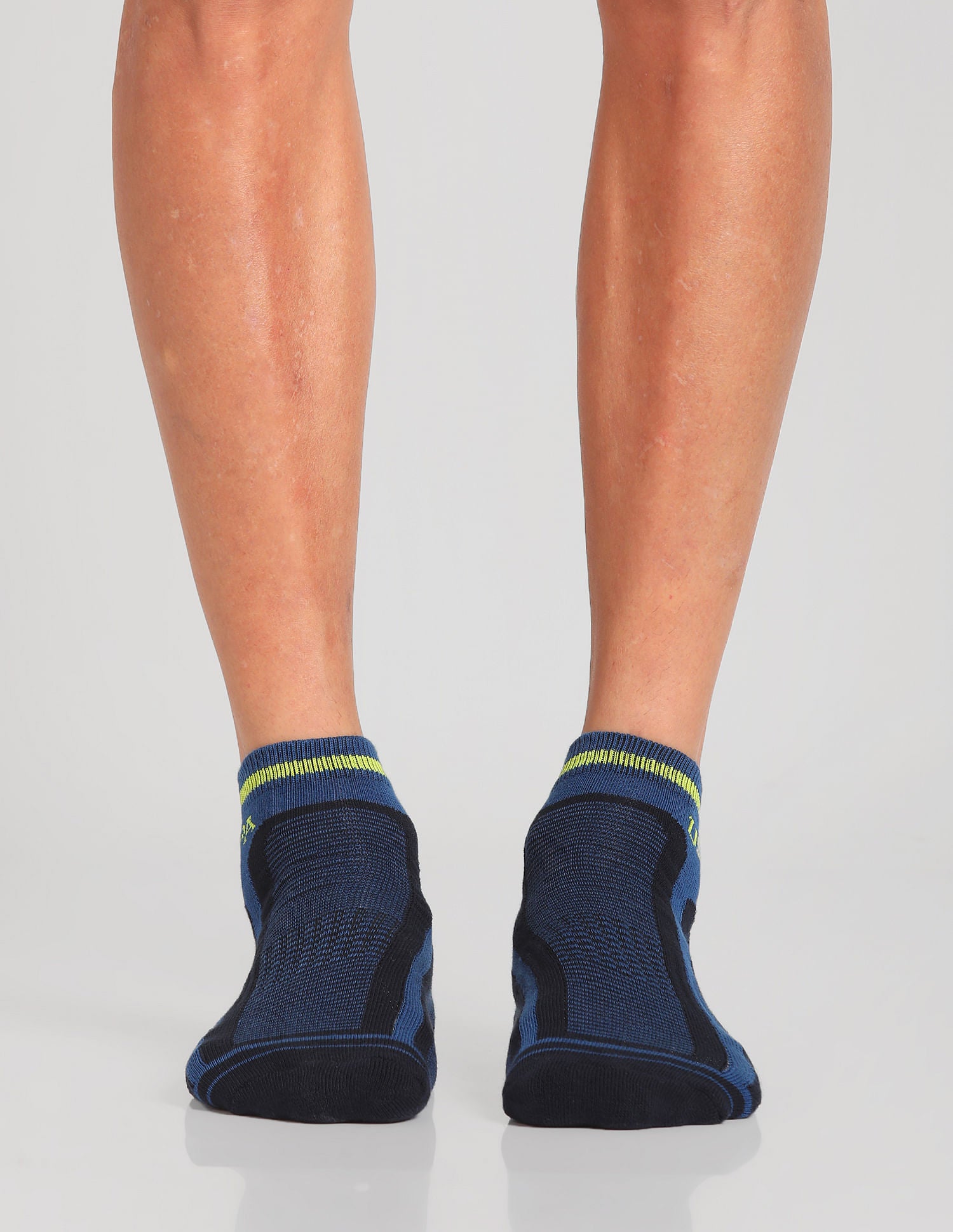 Ankle Length Striped ES006 Socks - Pack Of 3 Navy, Black and White - U.S. POLO ASSN. | Large