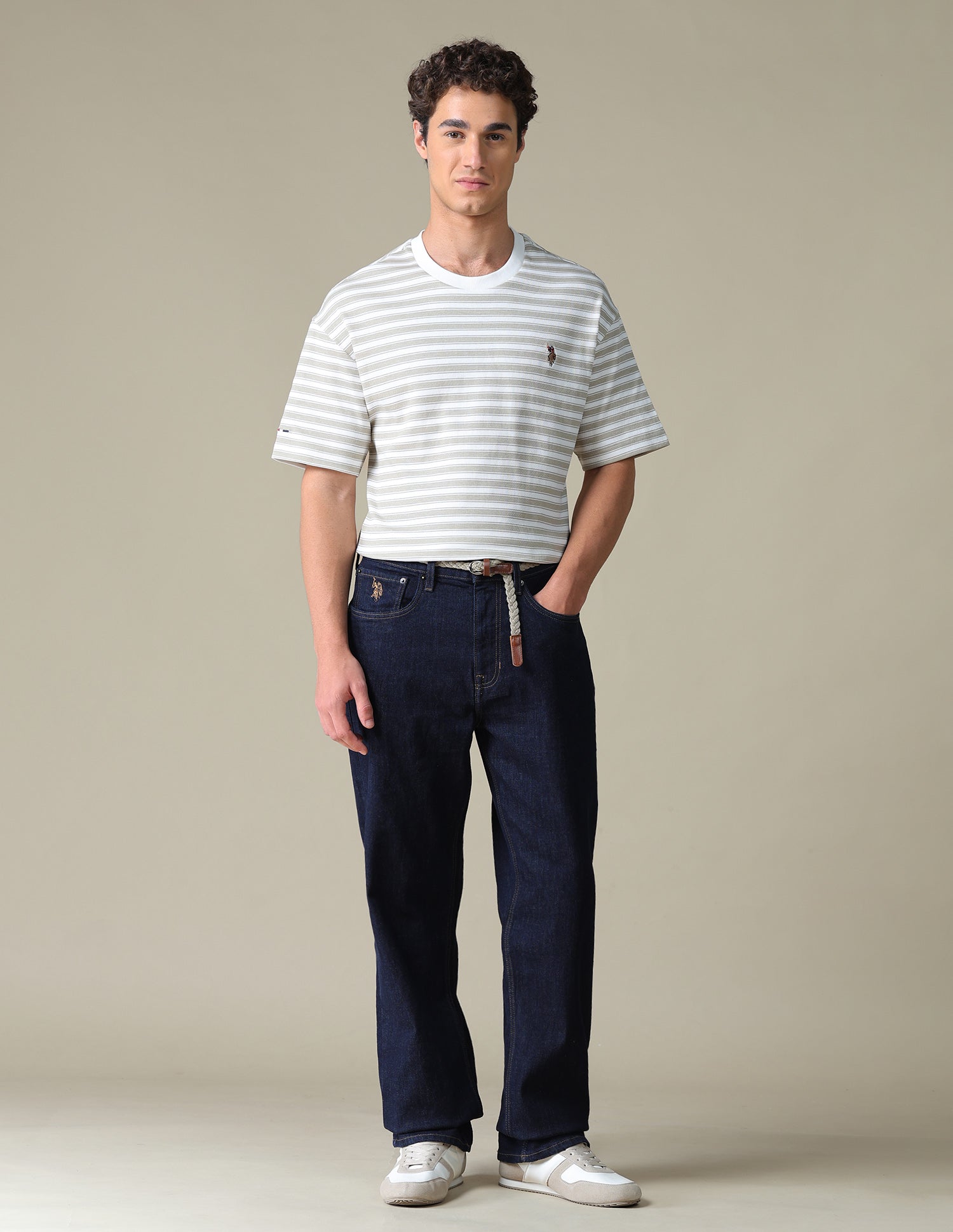 Logan Loose Straight Fit Blue Jeans Dark Blue - U.S. Polo Assn. India | Large