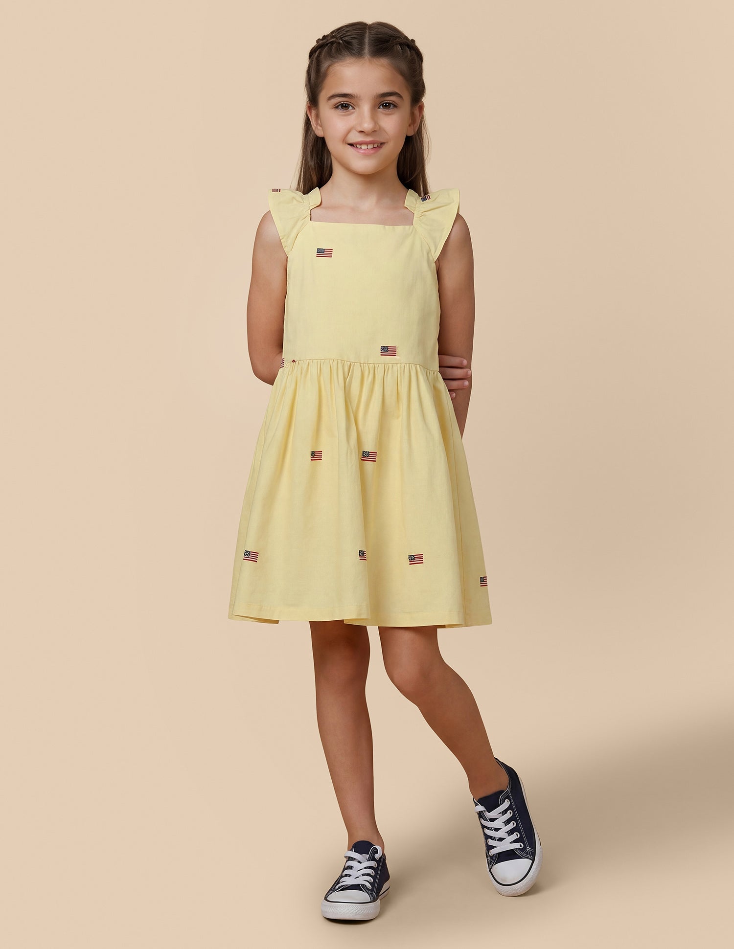 Embroidered Comfort Fit Dress Yellow - U.S. Polo Assn. India | Large