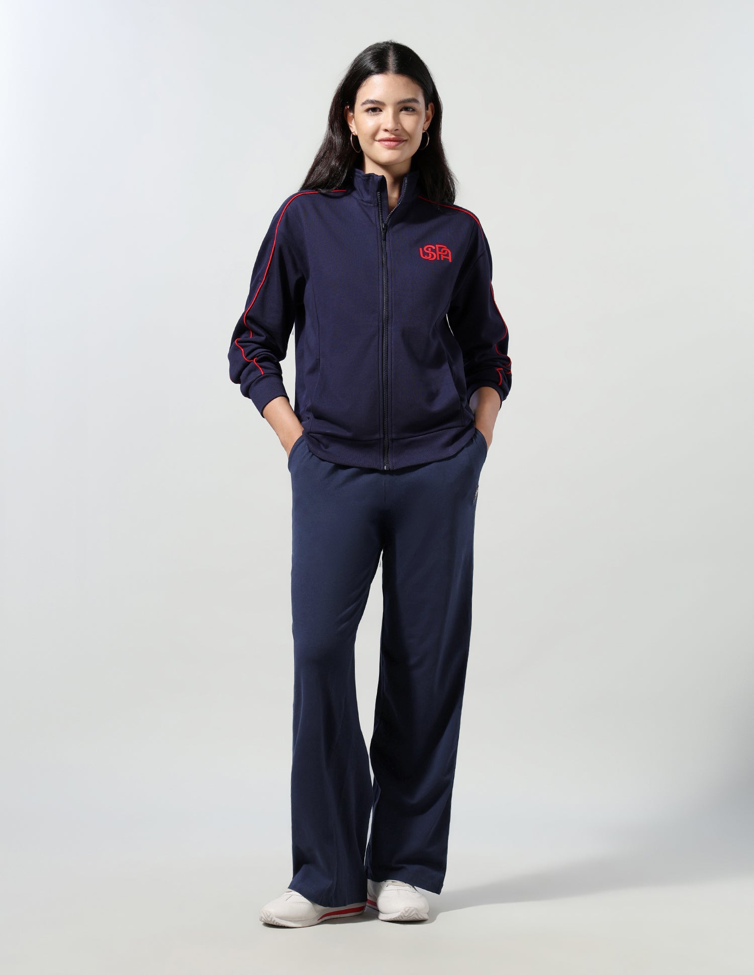 Wide Leg Fit Lounge Wear Pants Navy - U.S. Polo Assn. India | Large