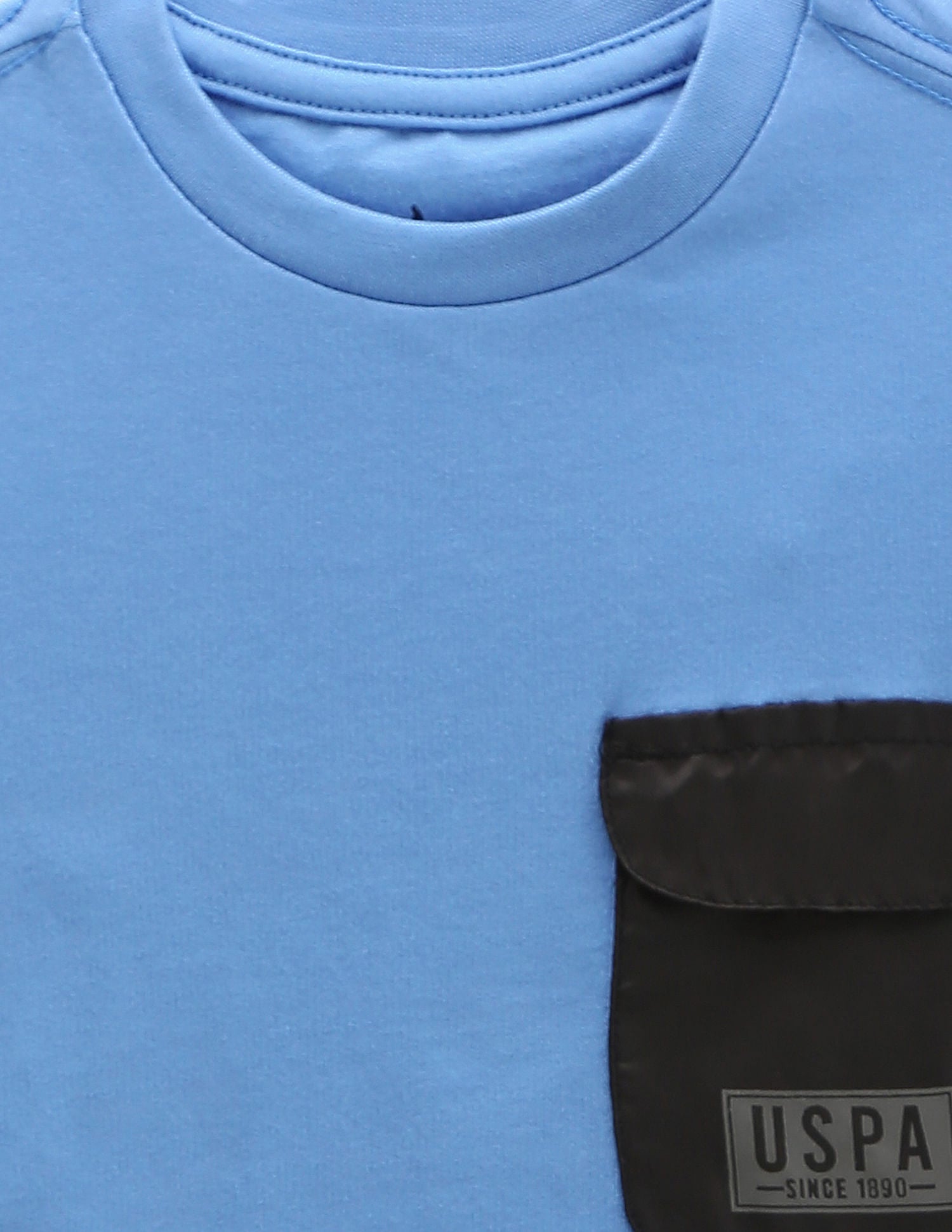 Boys Flap Pocket Cotton T-Shirt Light Blue - U.S. Polo Assn. India | Large