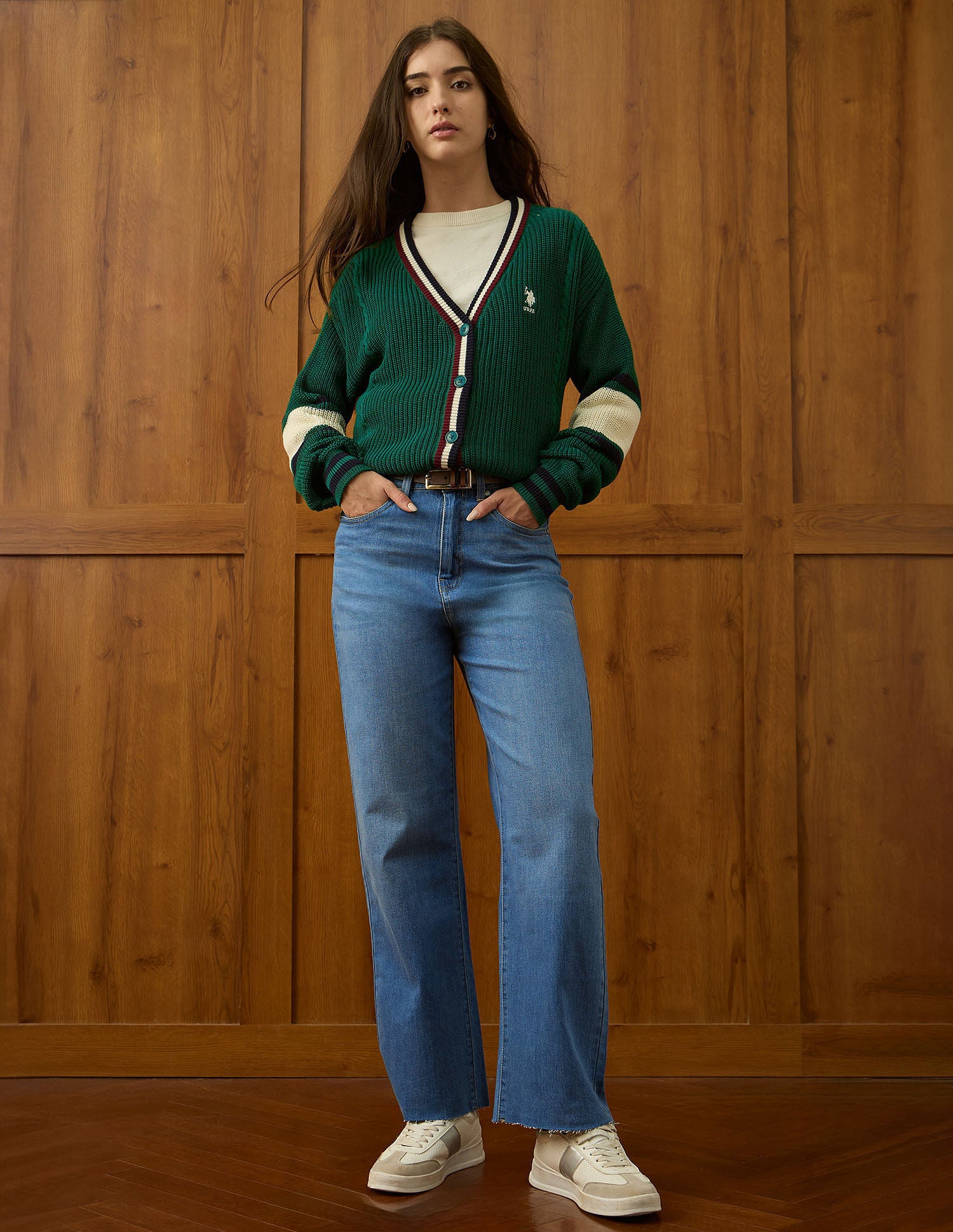 High Rise Straight Fit Jeans Light Blue - U.S. POLO ASSN. | Large