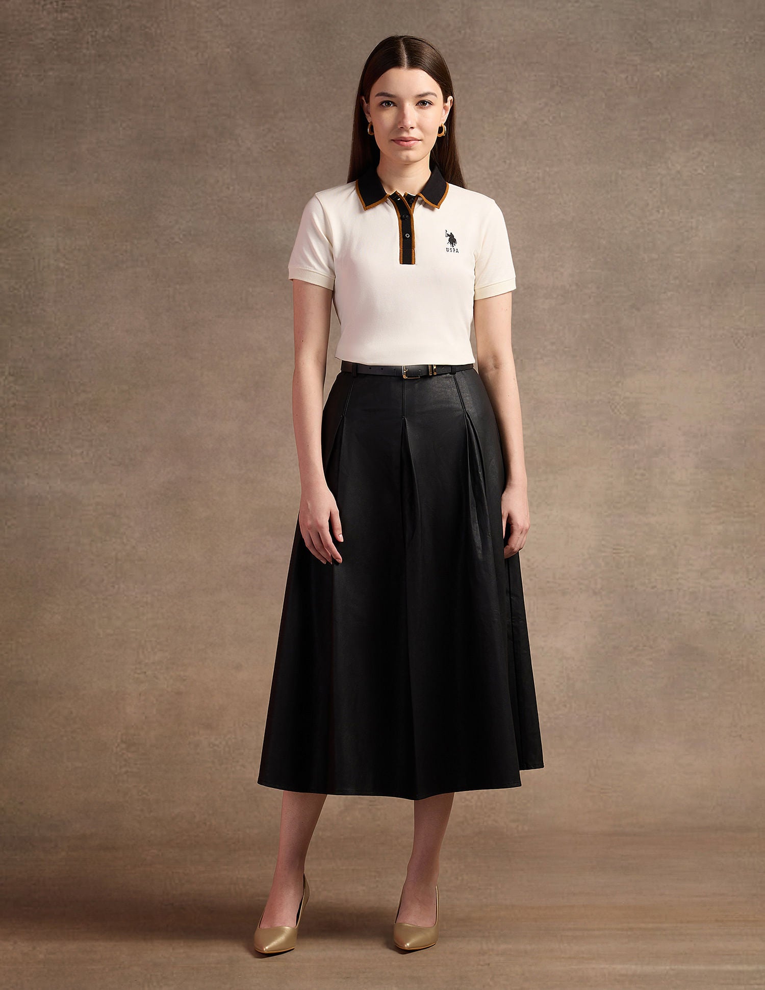 Tipped Placket Polo Shirt Off White - U.S. POLO ASSN. | Large