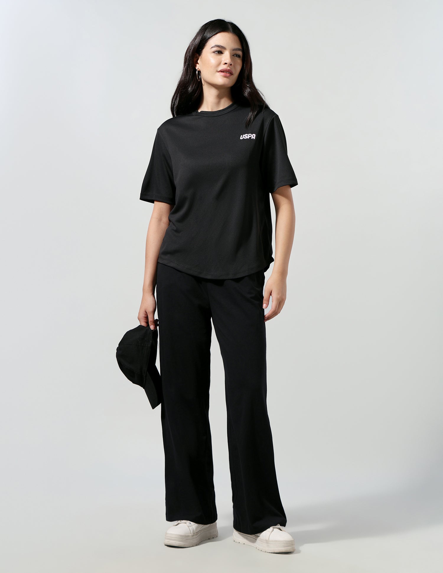 Solid Regular Fit T-Shirt Black - U.S. Polo Assn. India | Large