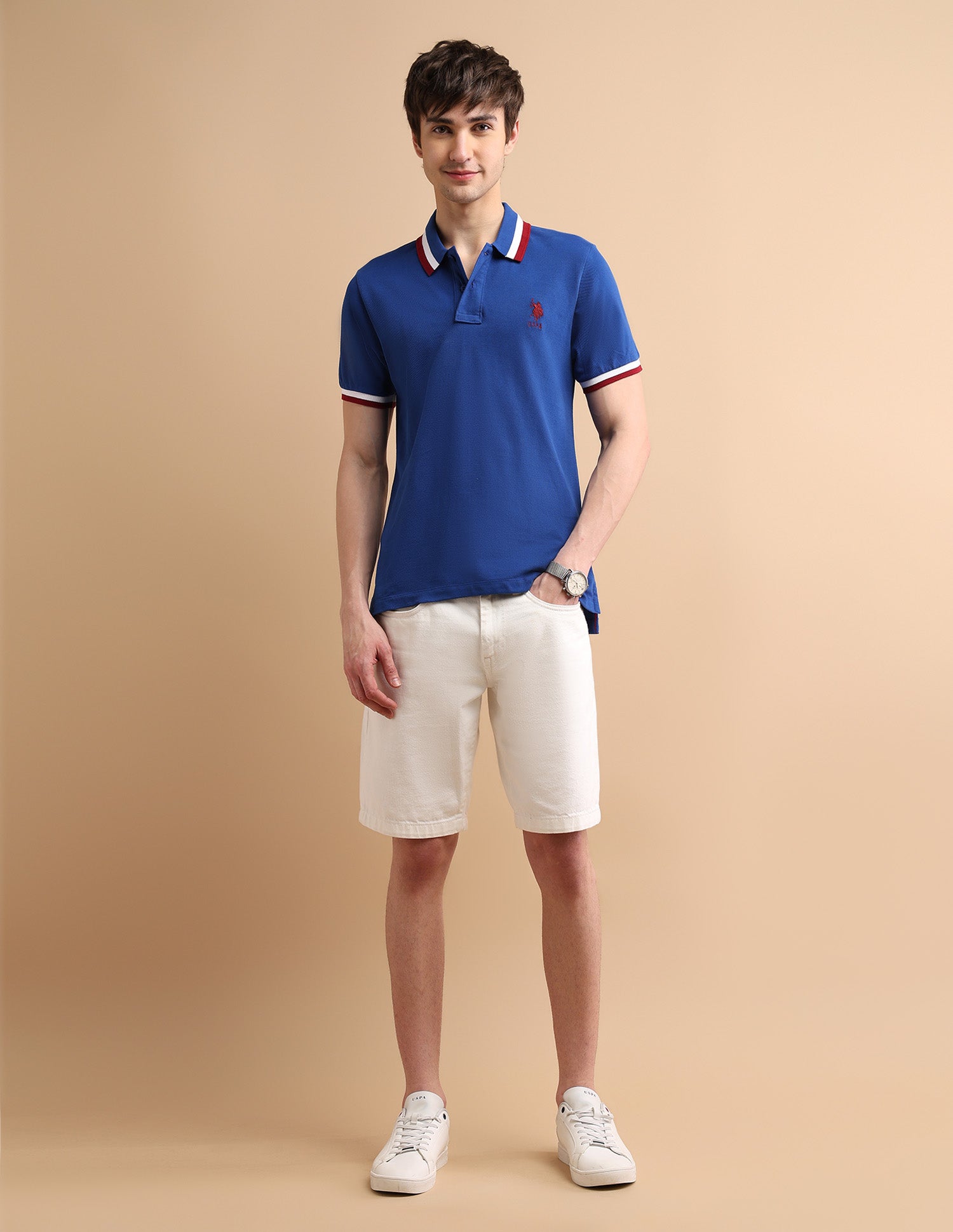 Heritage Tipped Polo Shirt Blue - U.S. POLO ASSN. | Large