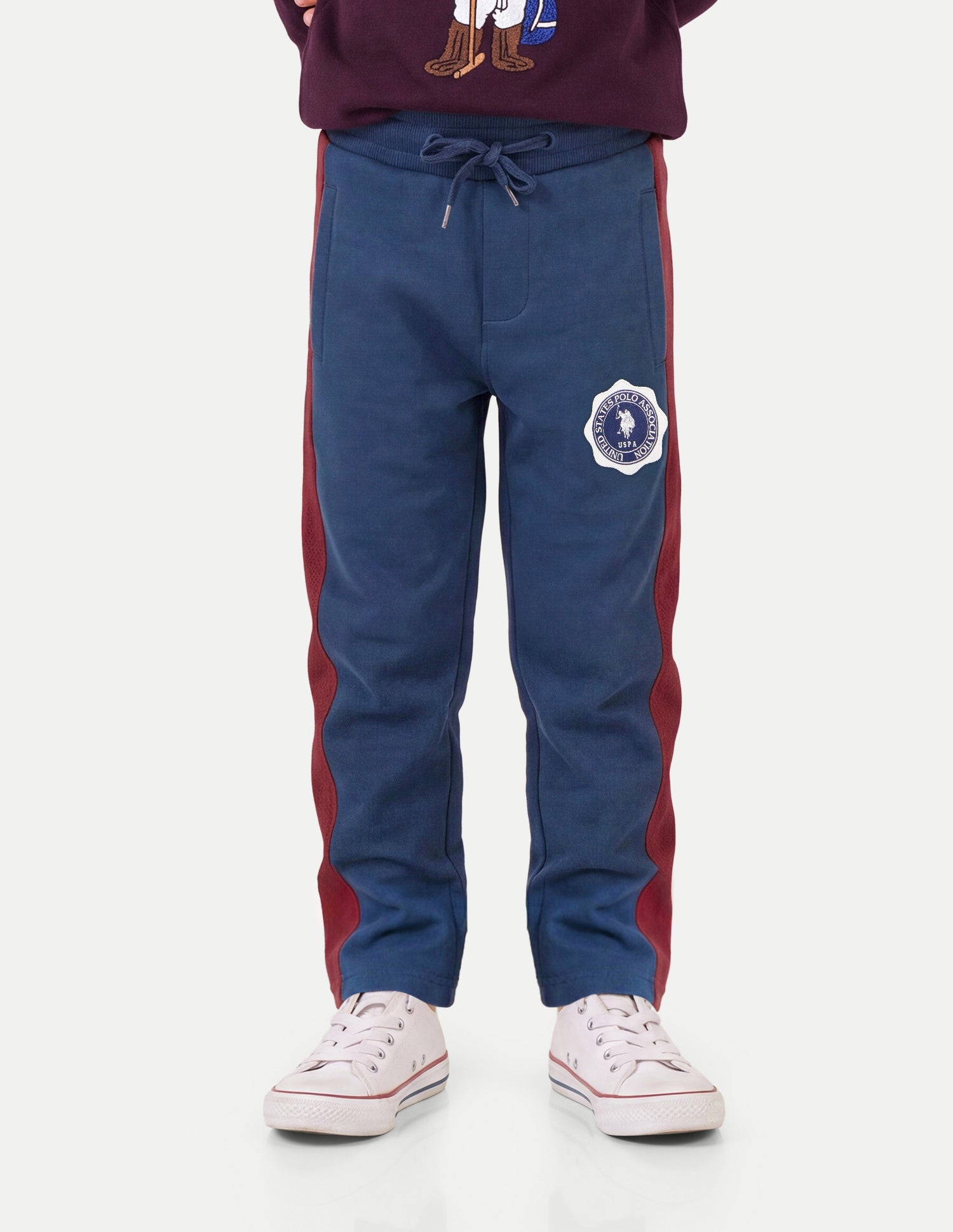 Solid Regular Fit Track Pants Navy - U.S. Polo Assn. India | Large