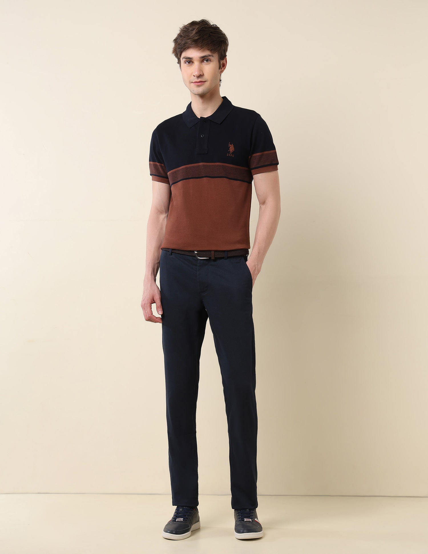 Colourblocked Classic Polo Shirt Navy - U.S. POLO ASSN. | Large