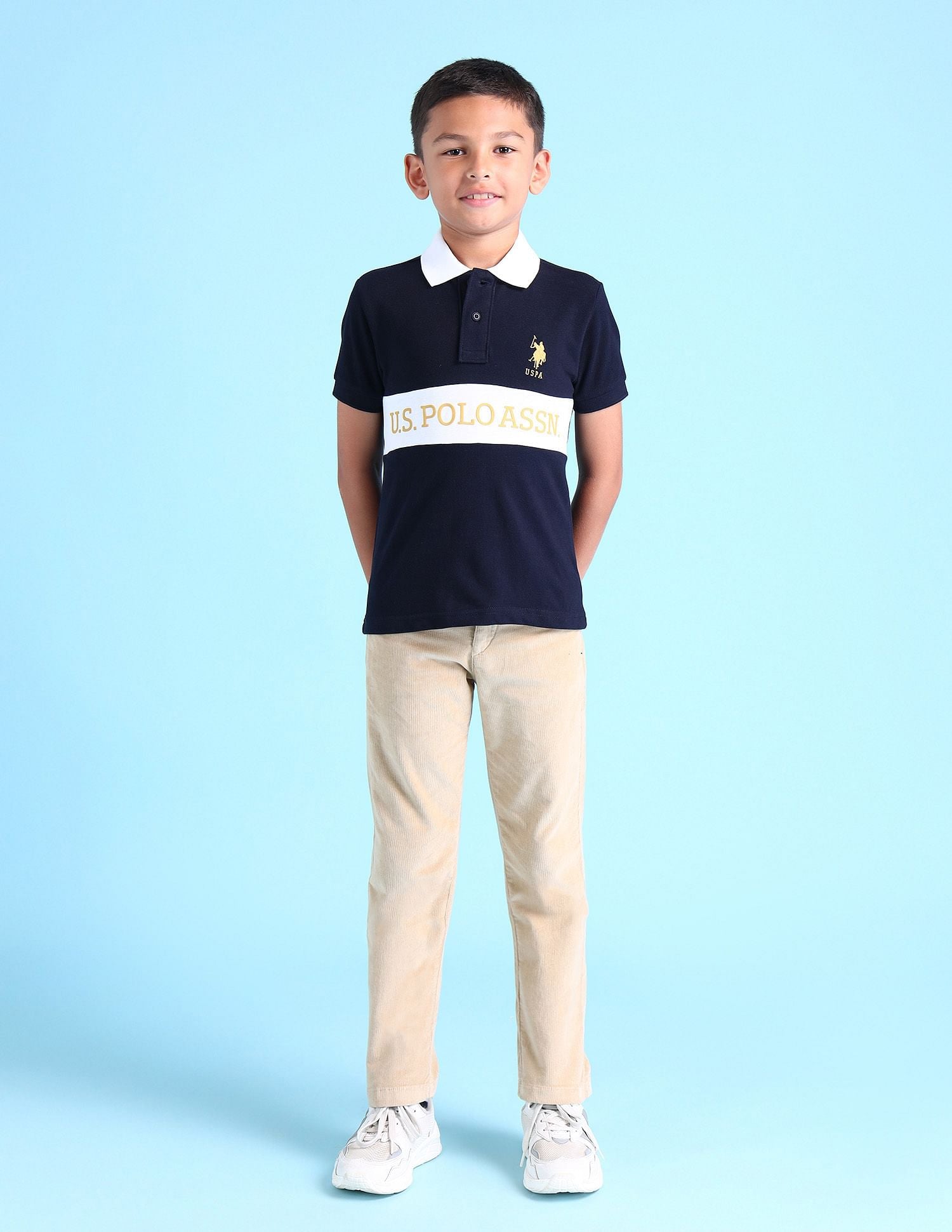 Boys Brand Printed Polo Shirt Navy - U.S. POLO ASSN. | Large