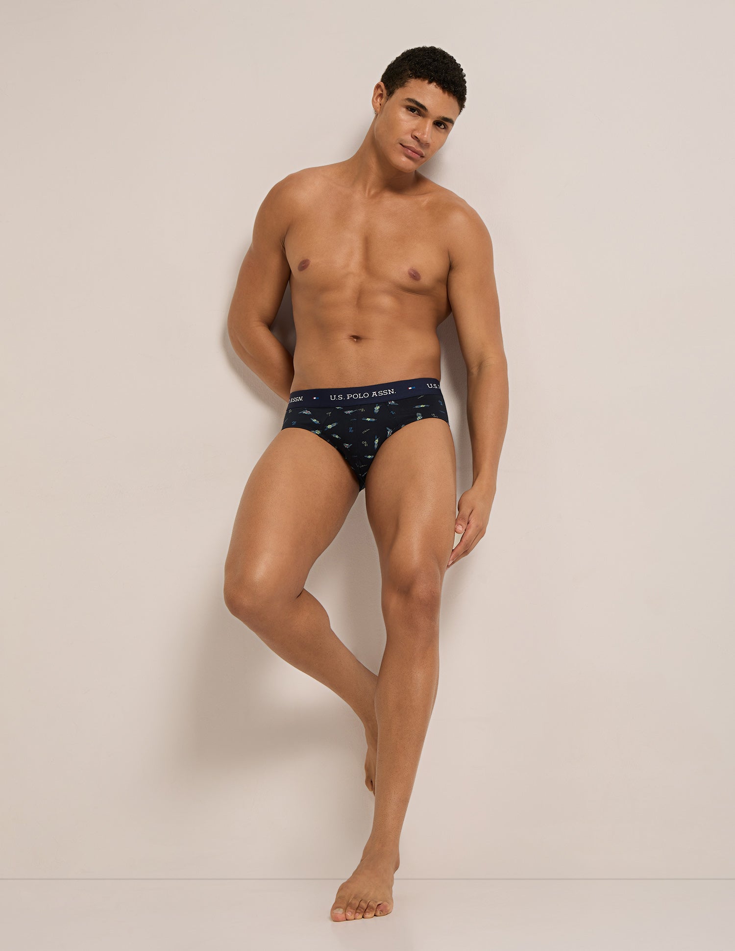 Breathable Cotton Stretch OEB25 Briefs - Pack of 3 Navy - U.S. Polo Assn. India | Large