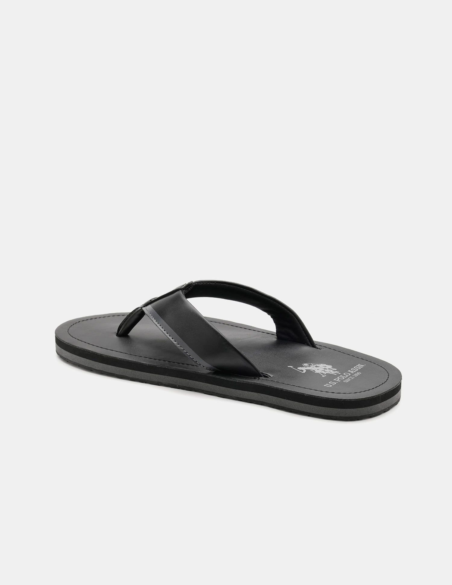 Men V-Strap Jane Flip Flops Black - U.S. Polo Assn. India | Large