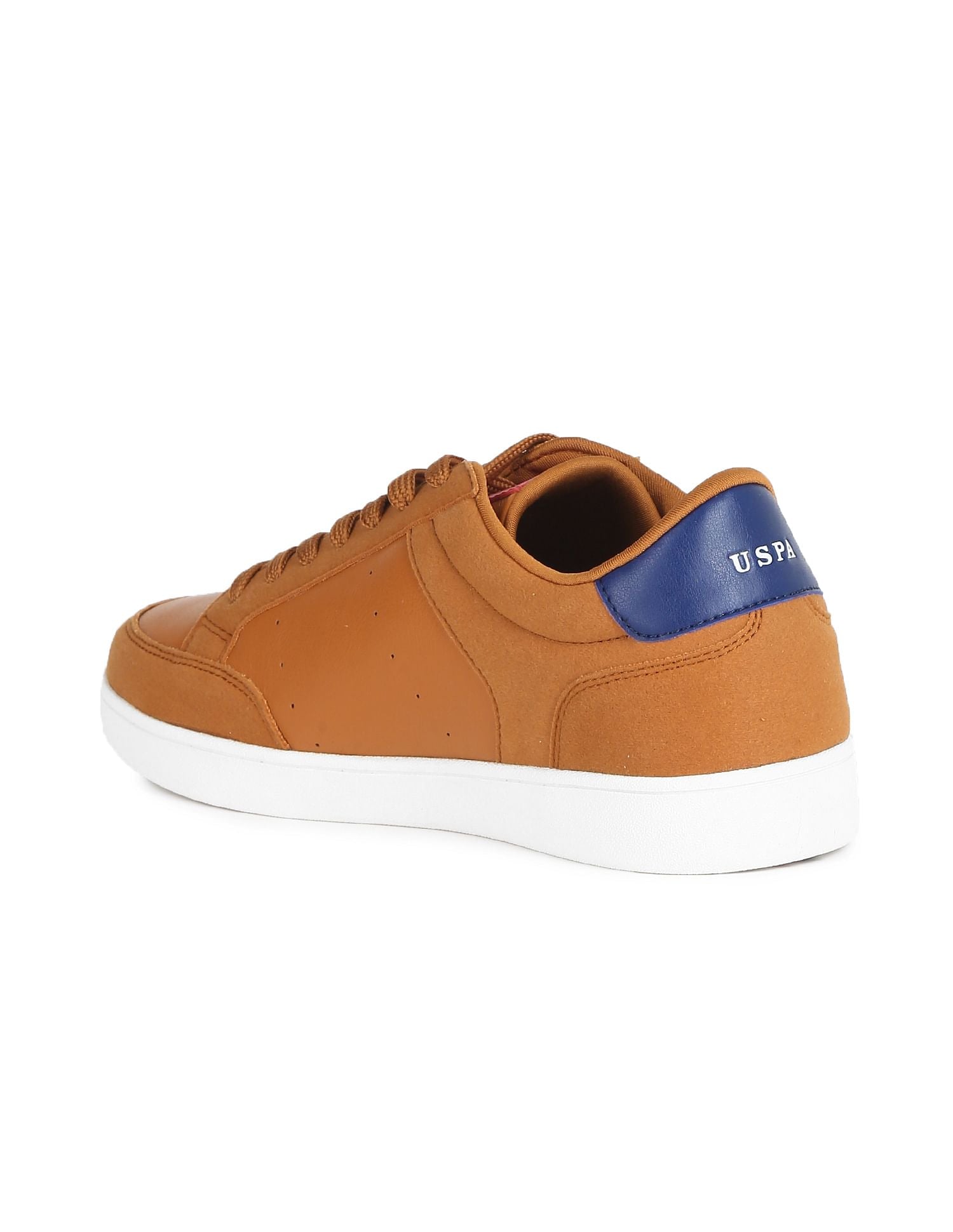 Contrast Sole Lace Up Liotto Sneakers Tan - U.S. Polo Assn. India | Large