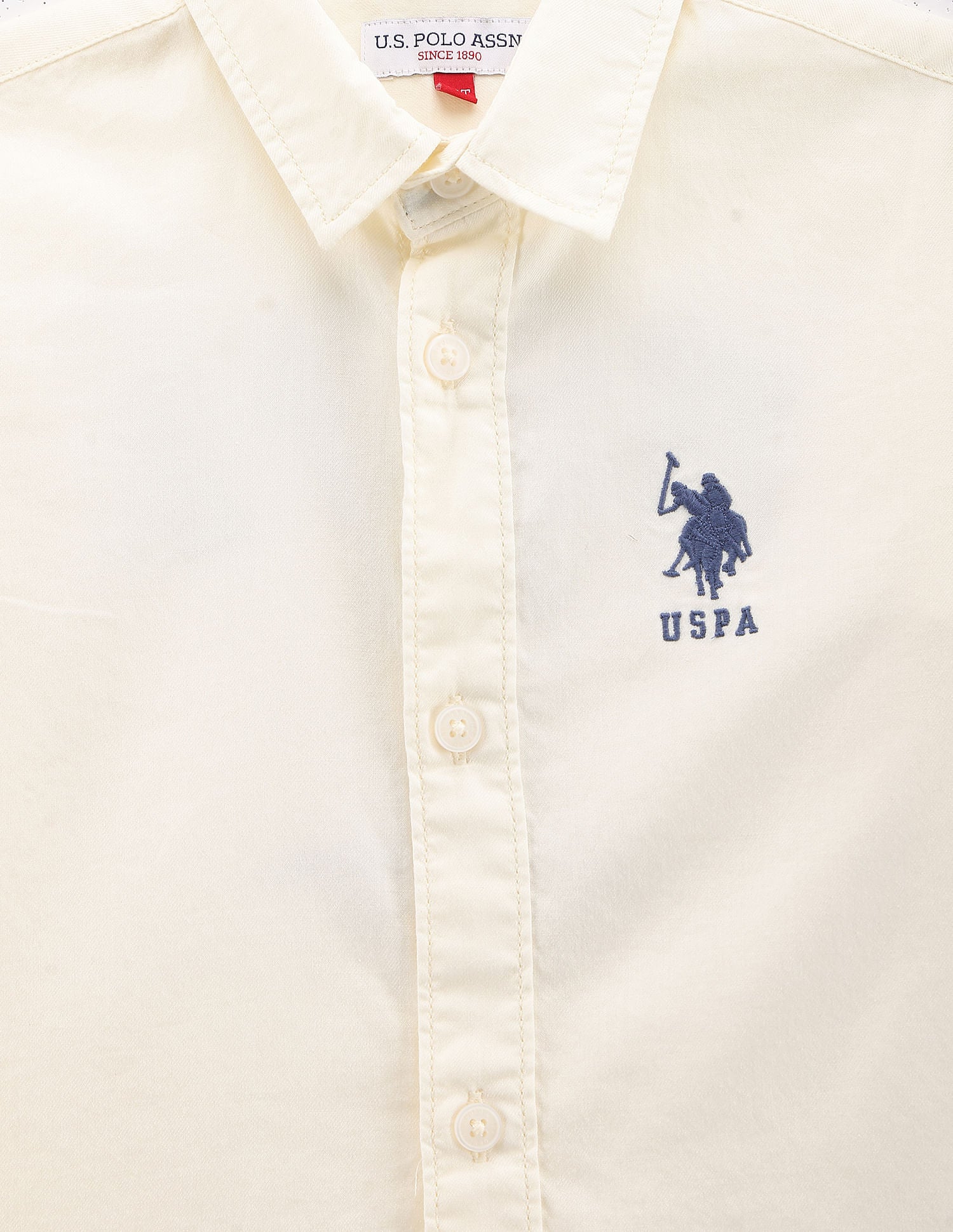 Boys Brand Embroidered Shirt Ecru - U.S. POLO ASSN. | Large