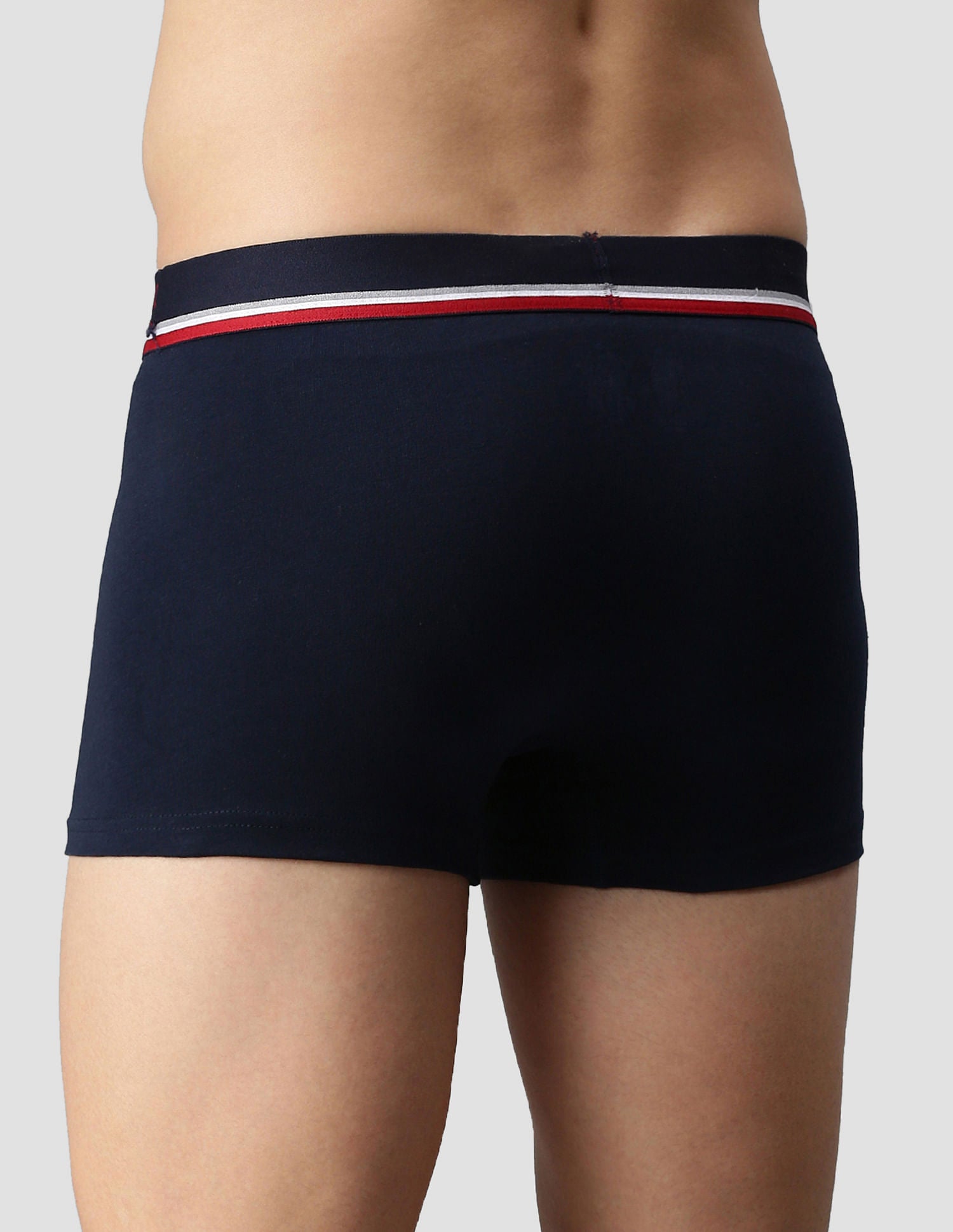 Solid Cotton Spandex I014 Trunks - Pack Of 2 Navy and Grey - U.S. POLO ASSN. | Large