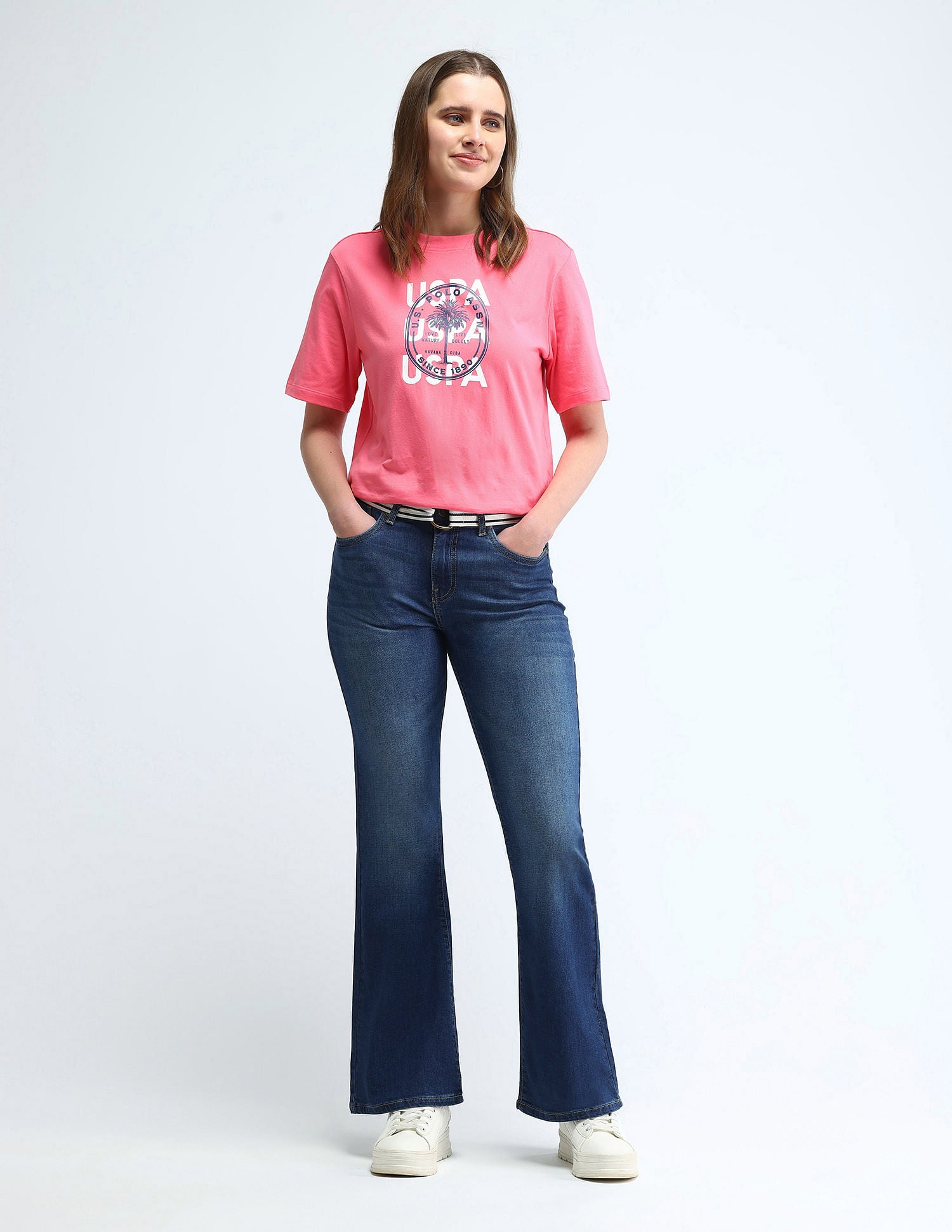 Mid Rise Bootcut Jeans Dark Blue - U.S. POLO ASSN. | Large