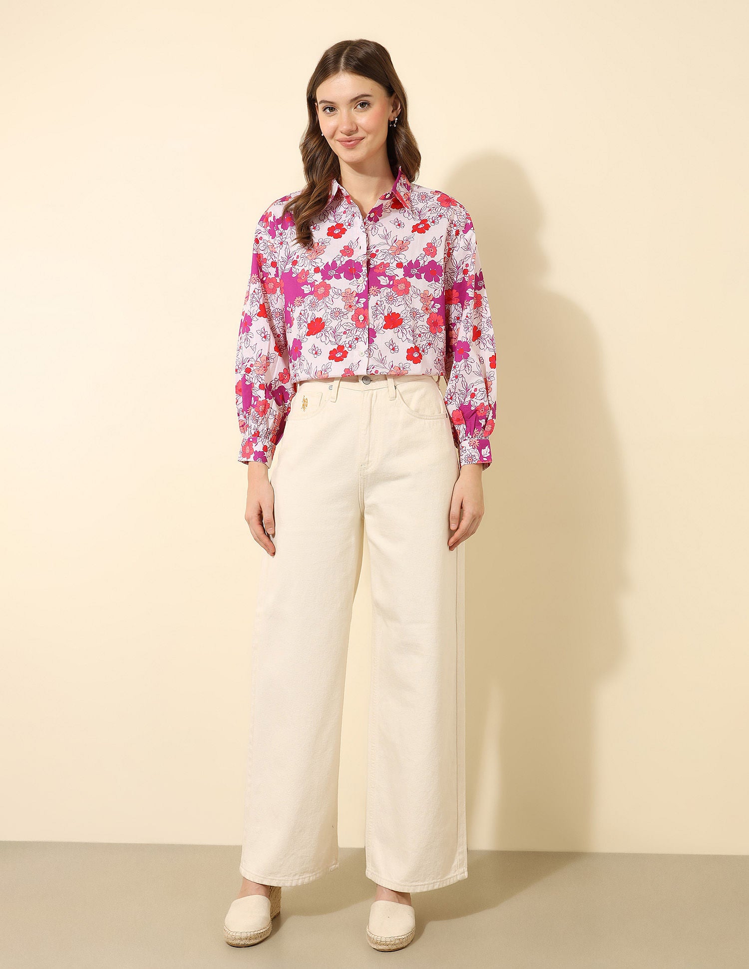 Relaxed Fit Floral Printed Shirt Multi-colour - U.S. POLO ASSN. | Large