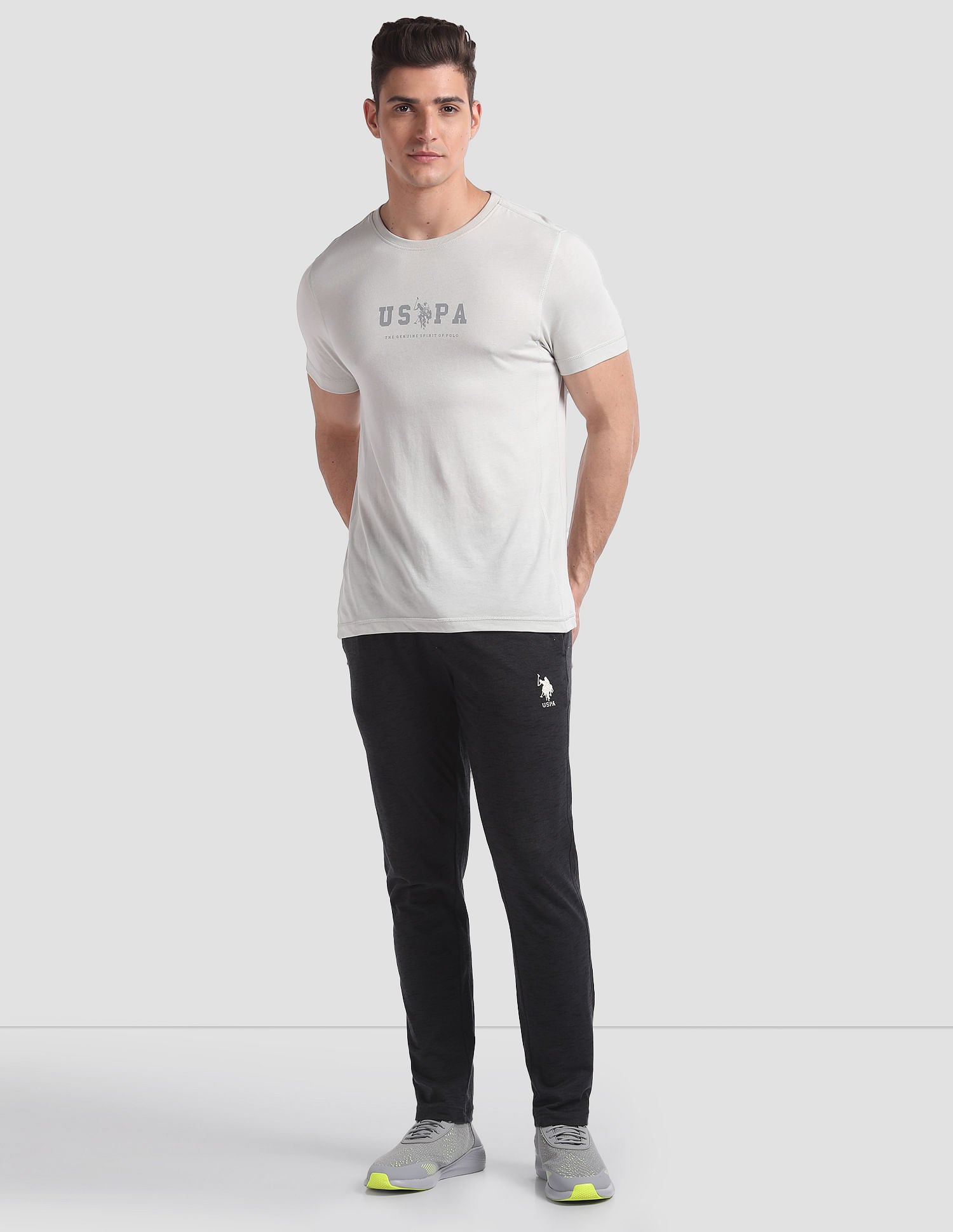 Comfort Fit Cotton Polyester I672 Lounge Track Pants - Pack Of 1 Black - U.S. POLO ASSN. | Large