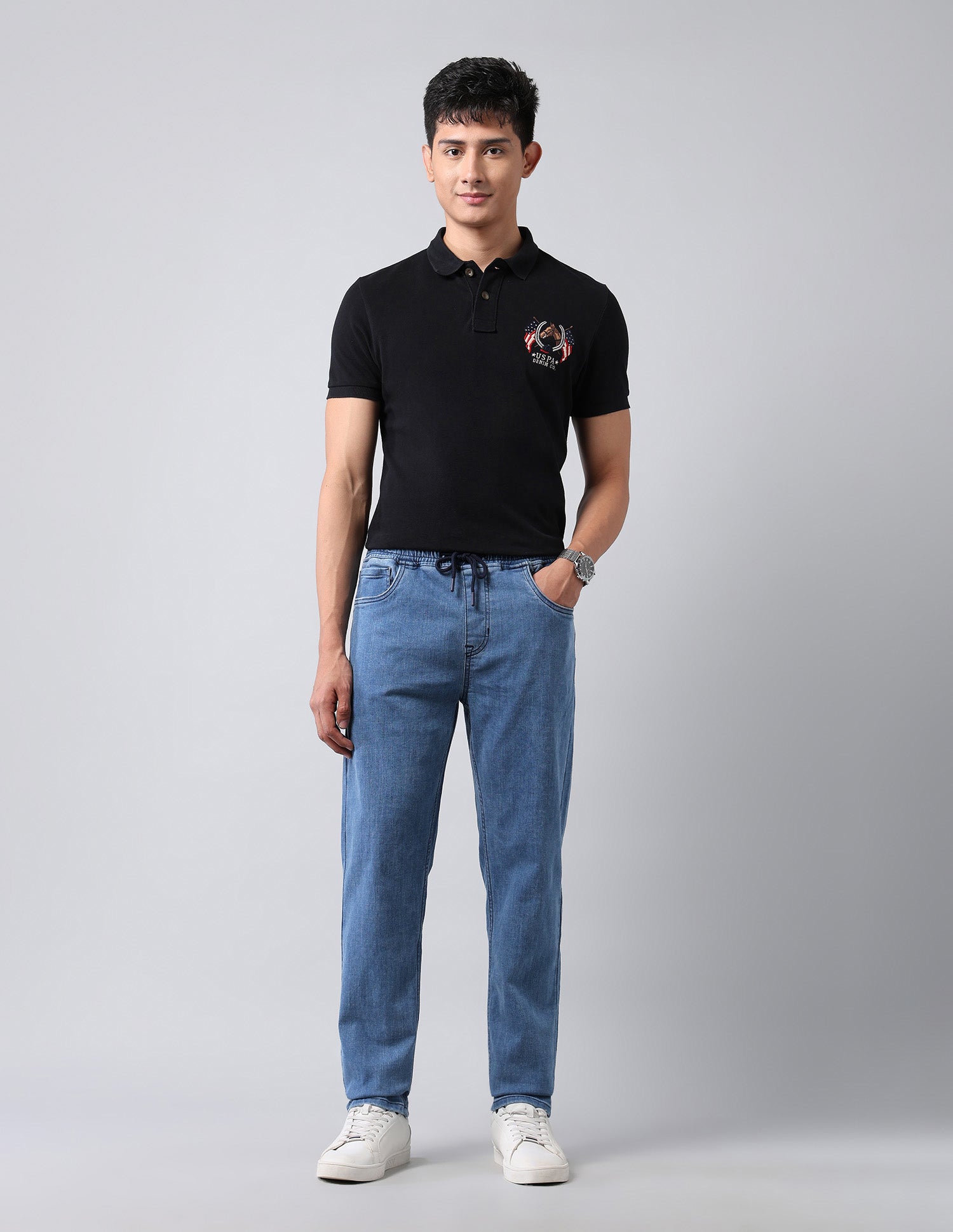 Jogger Regular Fit Blue Jeans Blue - U.S. Polo Assn. India | Large