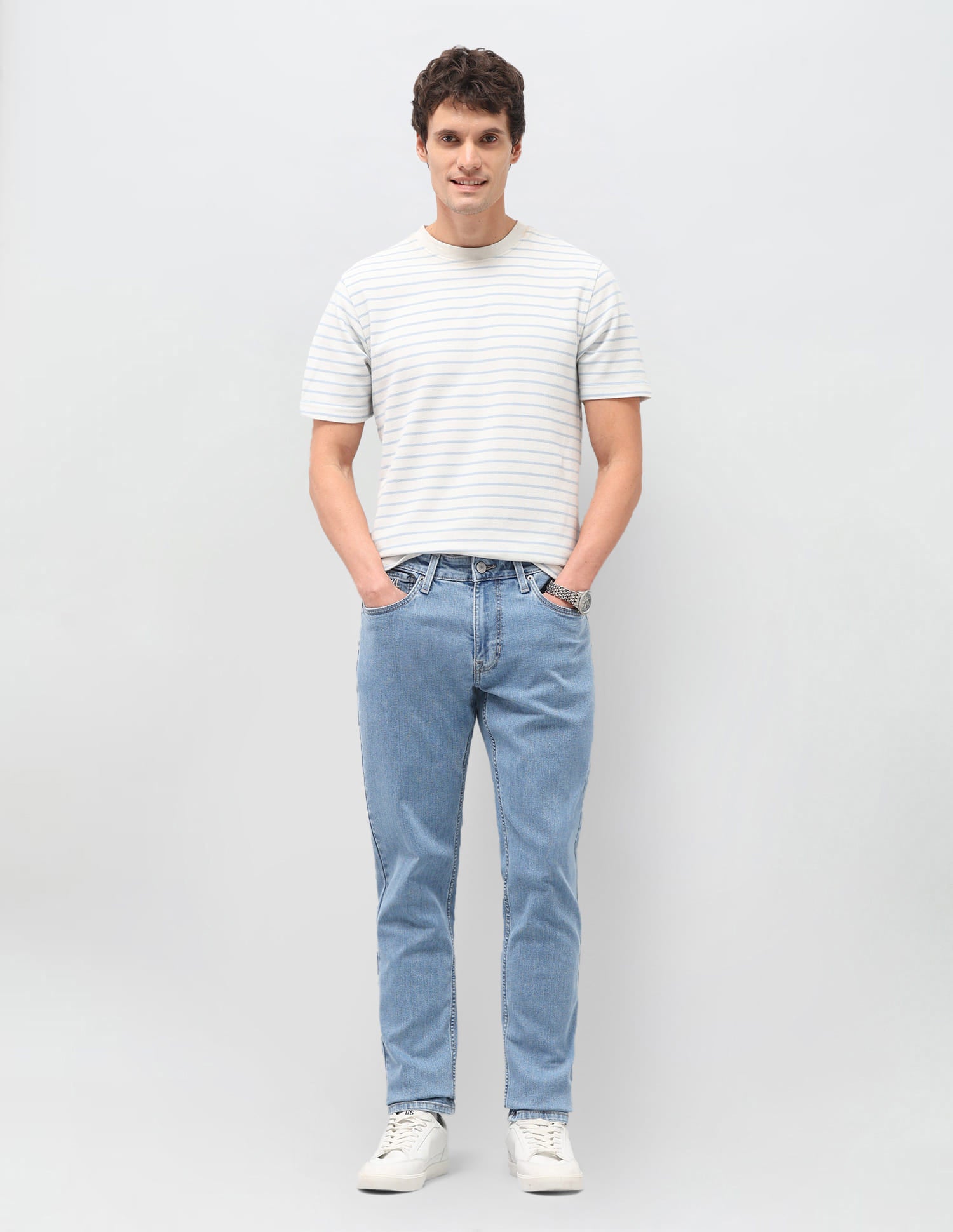 Solid Slim Fit Jeans Blue - U.S. Polo Assn. India | Large