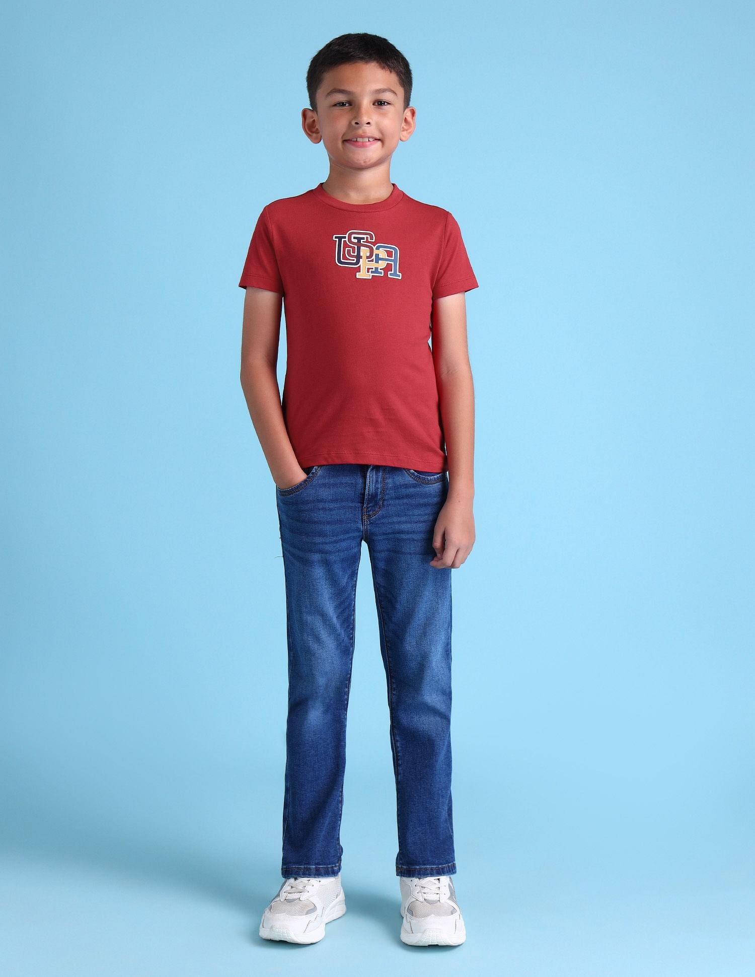 Boys Brand Printed T-Shirt Maroon - U.S. POLO ASSN. | Large