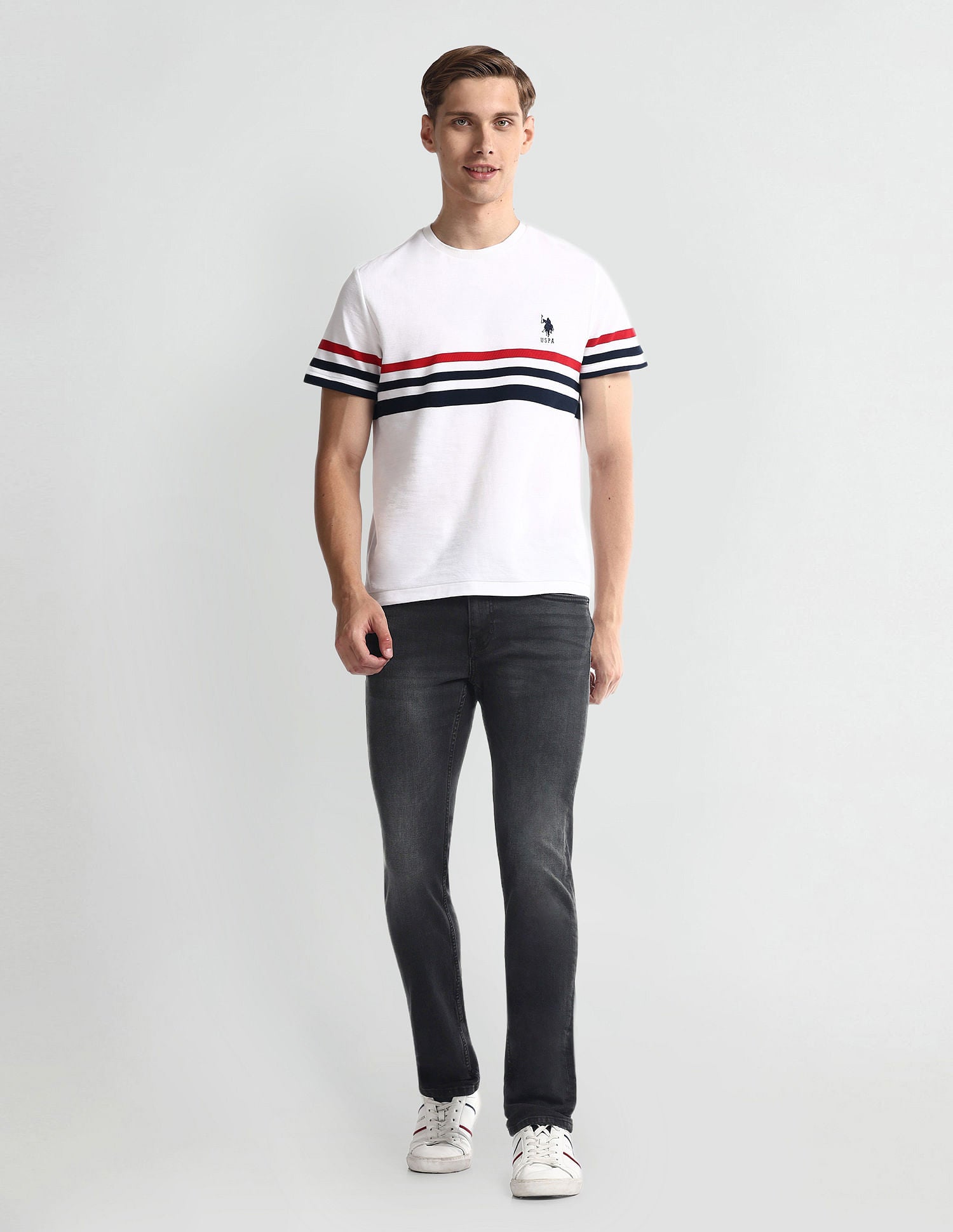 Regallo Skinny Fit Black Jeans Black - U.S. Polo Assn. India | Large