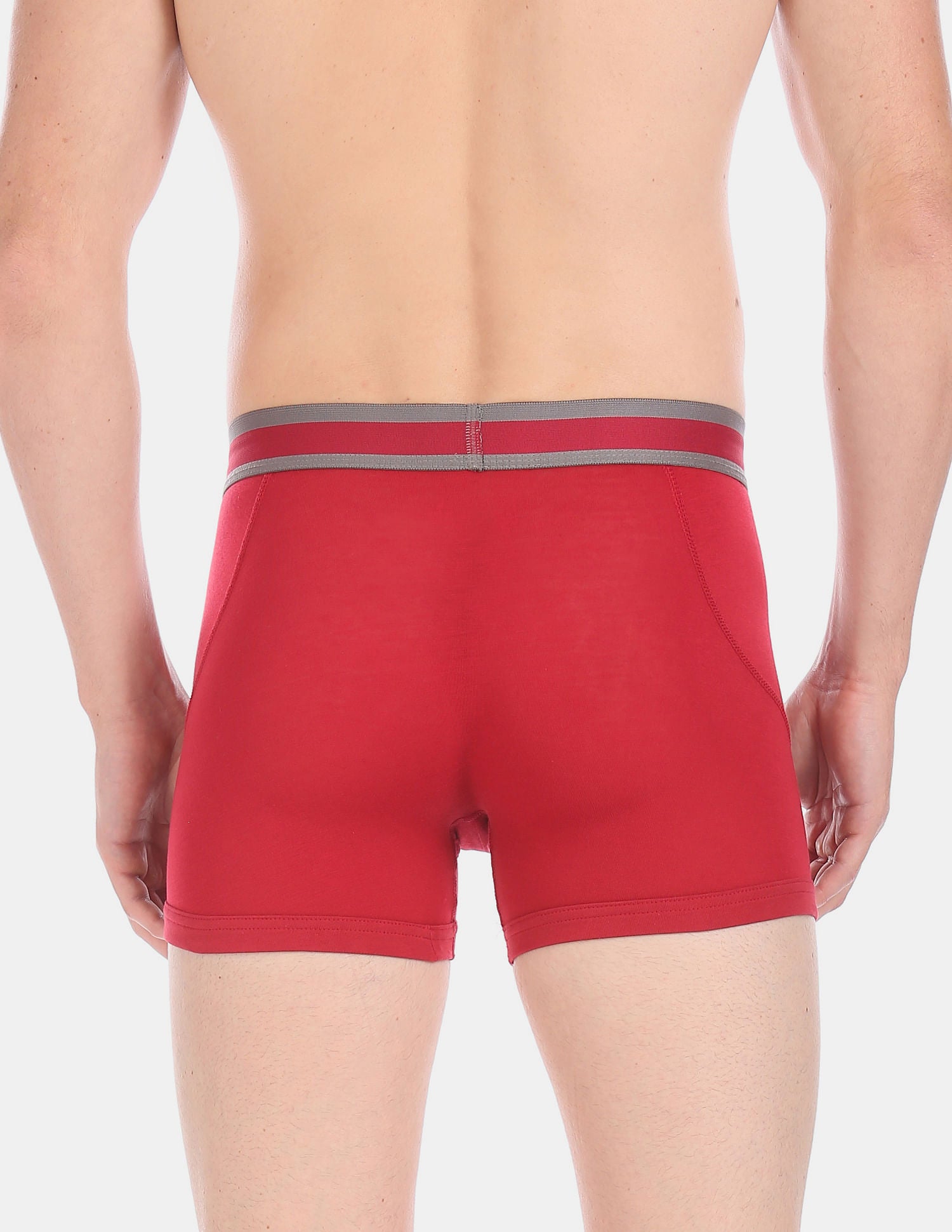 Cotton Spandex Solid I101 Premium Trunks - Pack Of 1 Red - U.S. POLO ASSN. | Large