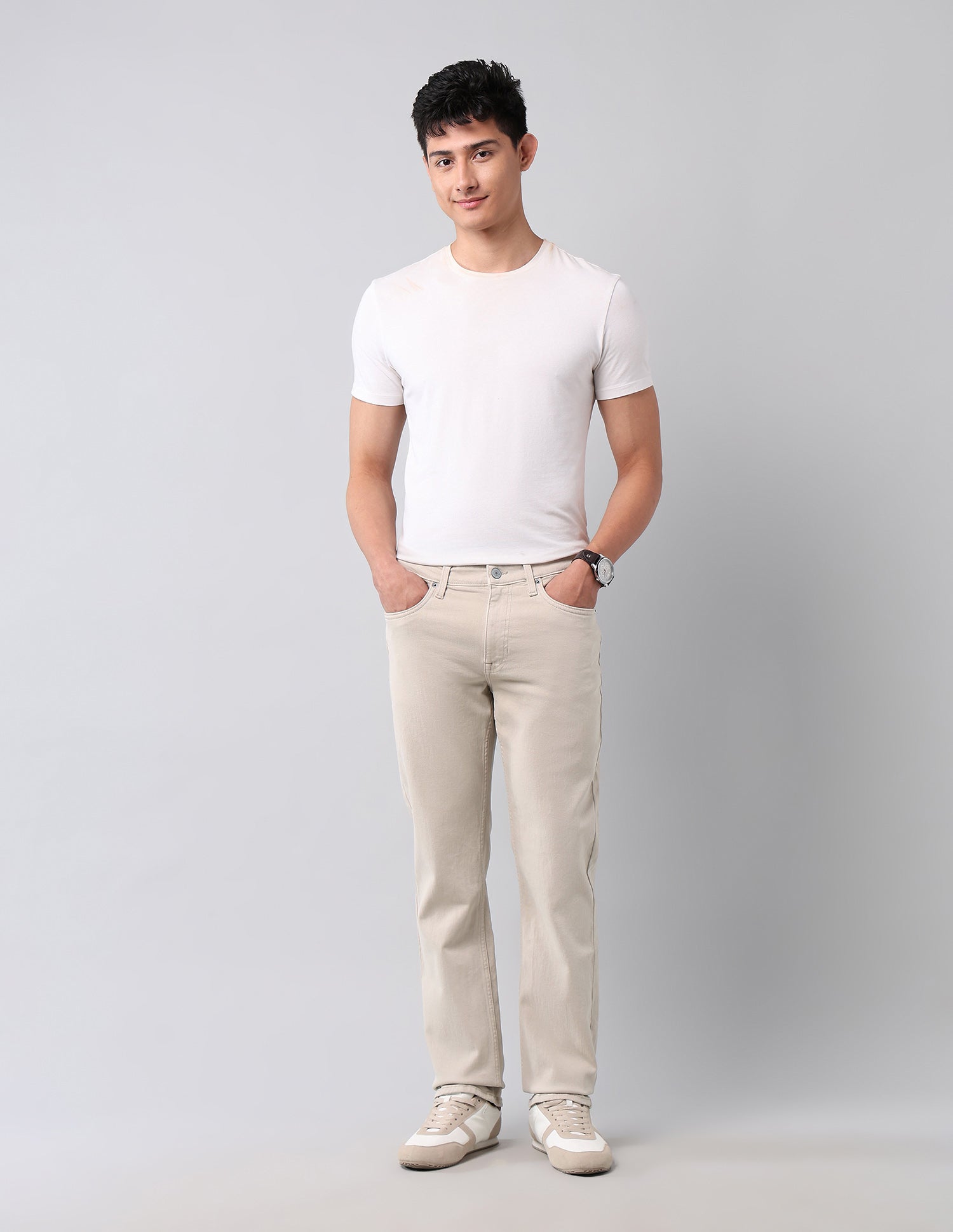Harold Slim Straight Fit Beige Jeans Light Beige - U.S. POLO ASSN. | Large