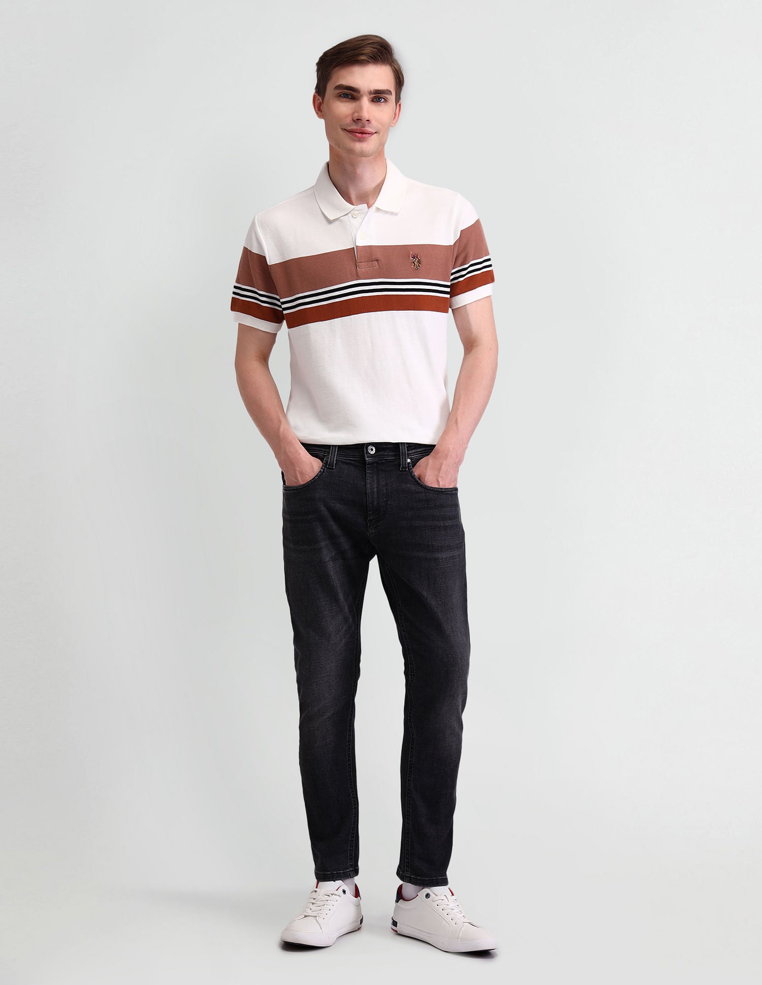 Henry Tapered Black Jeans Black - U.S. POLO ASSN. | Large