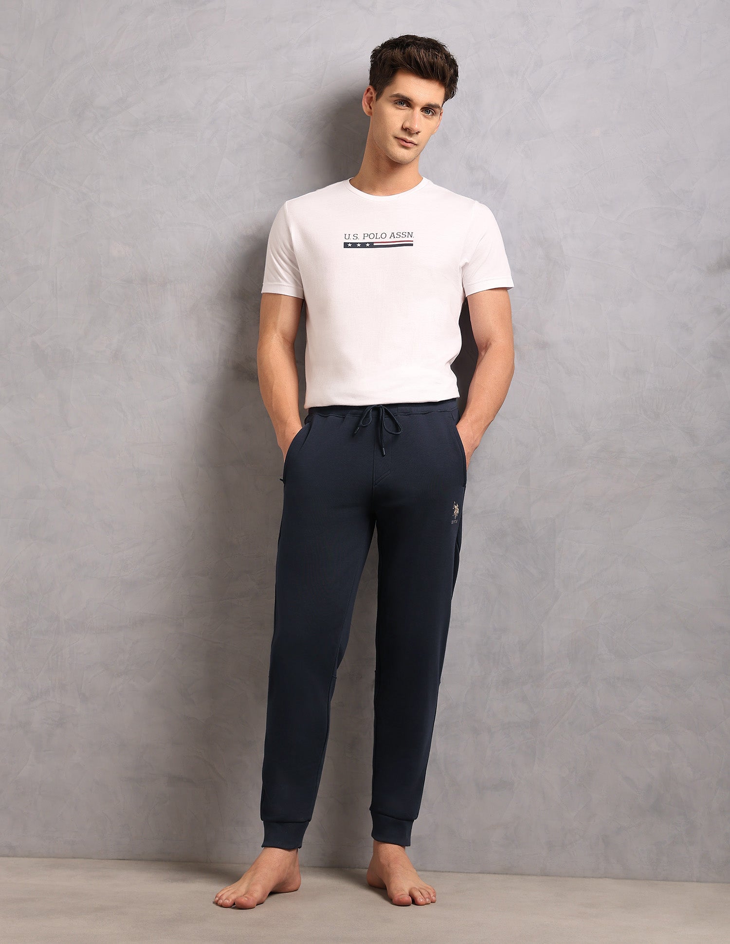 Cotton Terry OJ009 Lounge Jogger - Pack Of 1 Light Blue - U.S. POLO ASSN. | Large