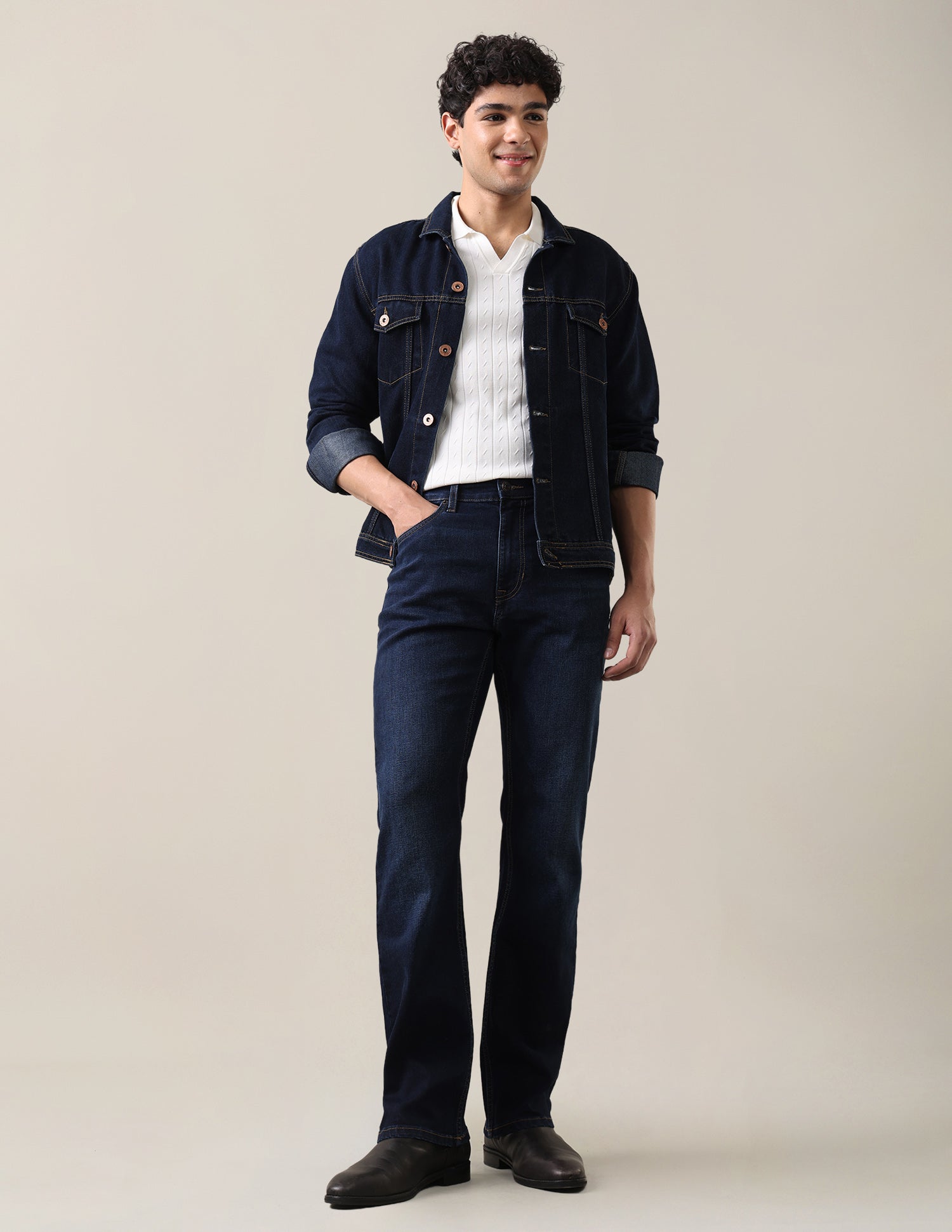 Connor Bootcut Fit Blue Jeans Dark Indigo - U.S. Polo Assn. India | Large