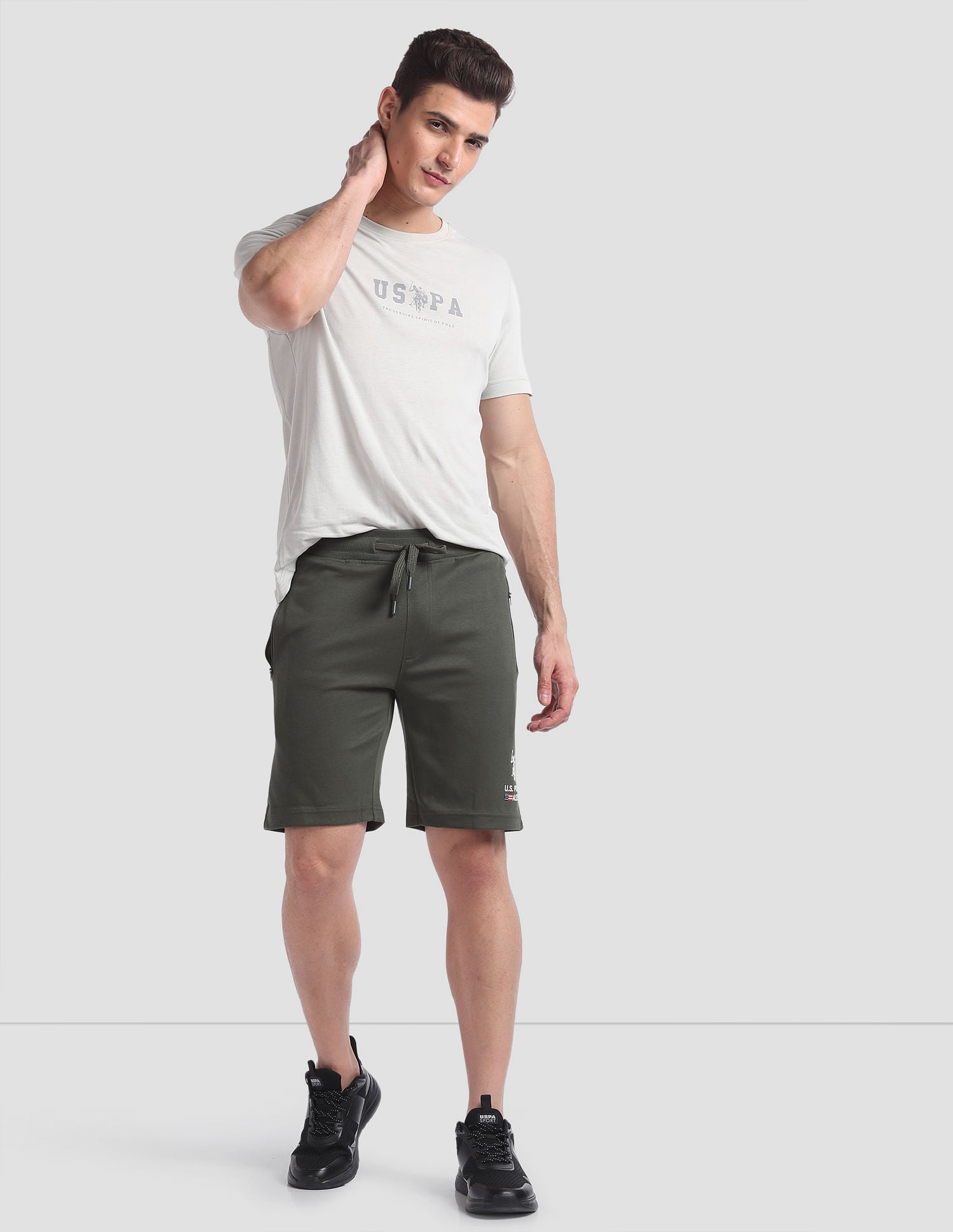 High Strength LS004 Lounge Shorts - Pack Of 1 Olive - U.S. POLO ASSN. | Large