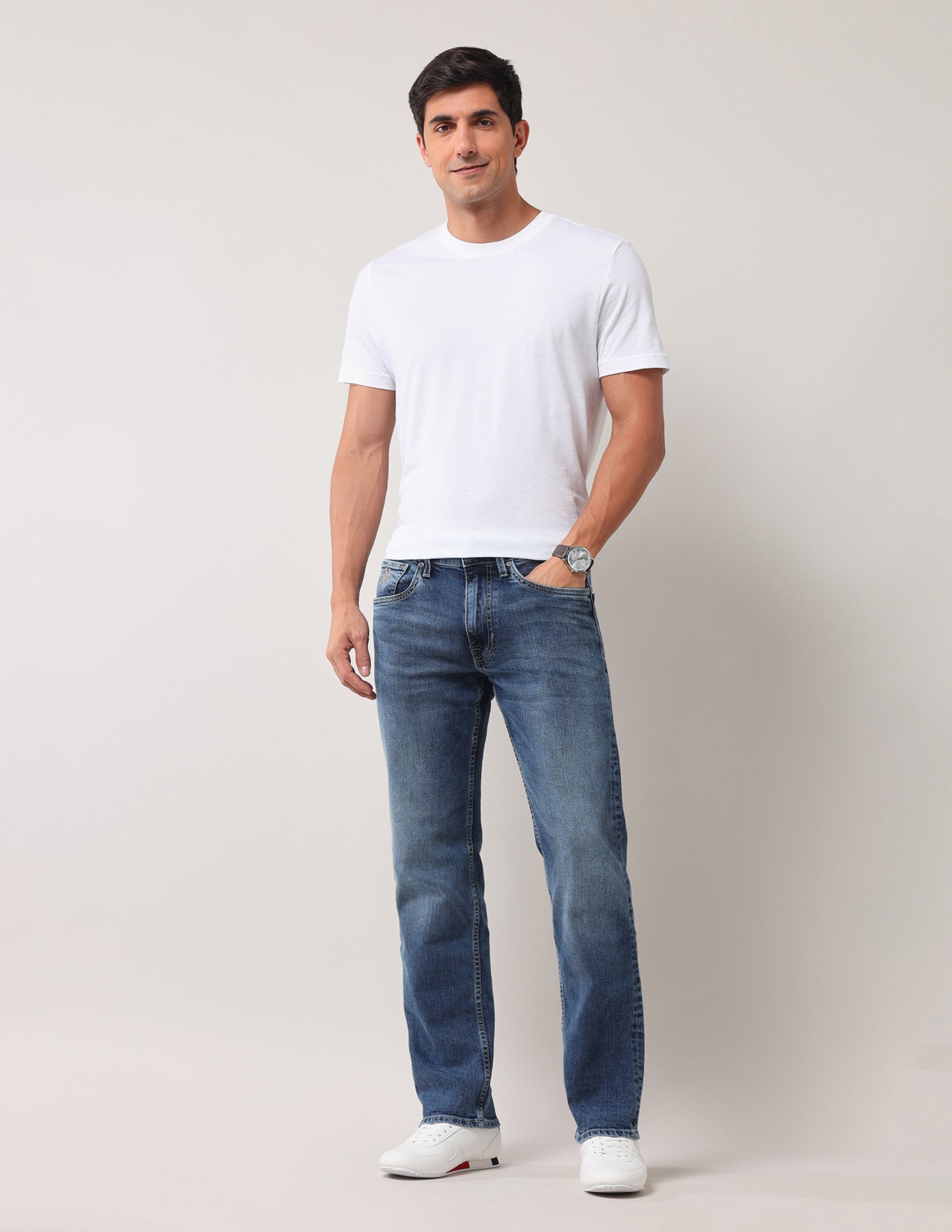 Harold Slim Straight Fit Blue Jeans Blue - U.S. POLO ASSN. | Large