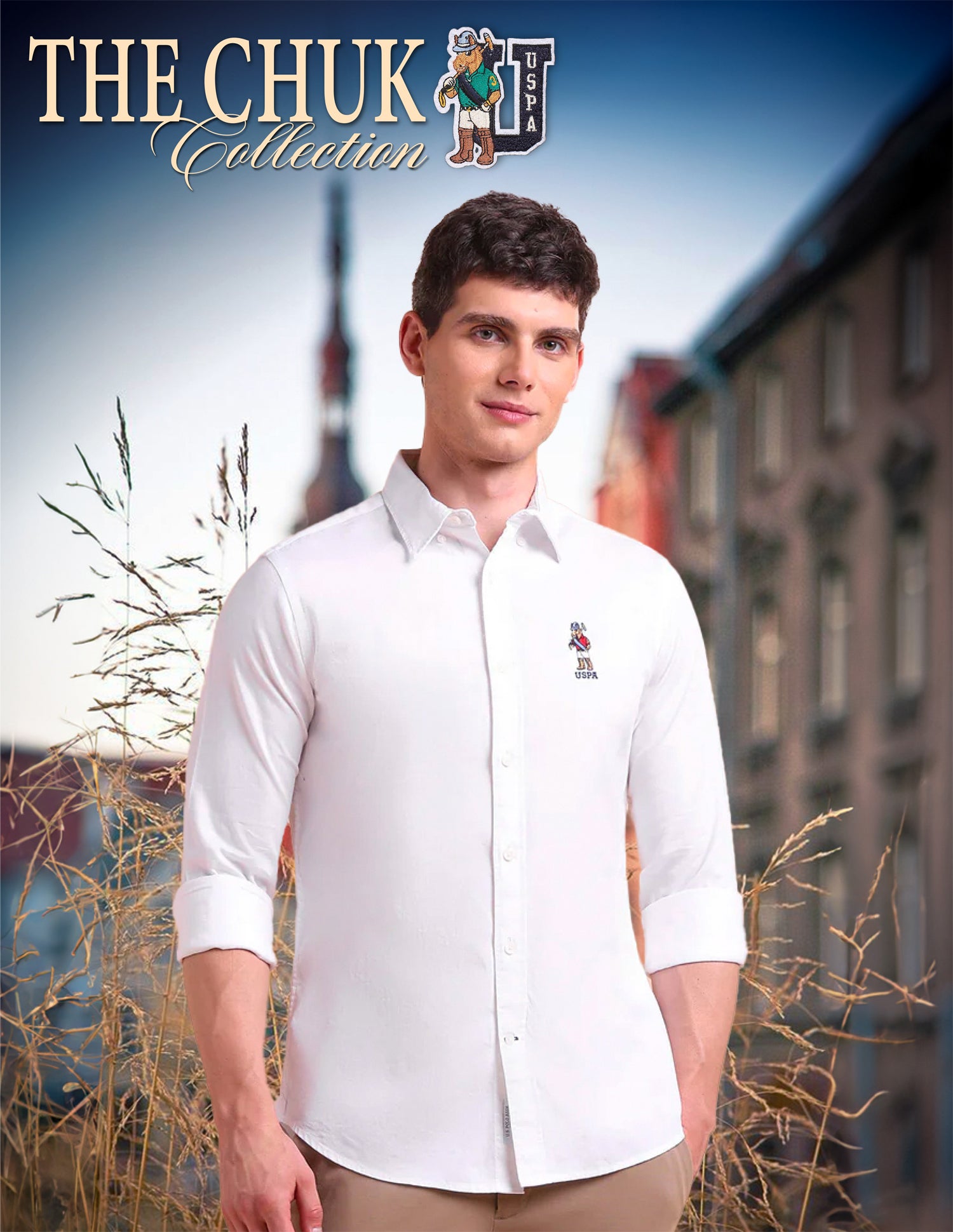 Tailored Fit Button Down Shirt White - U.S. POLO ASSN. | Large