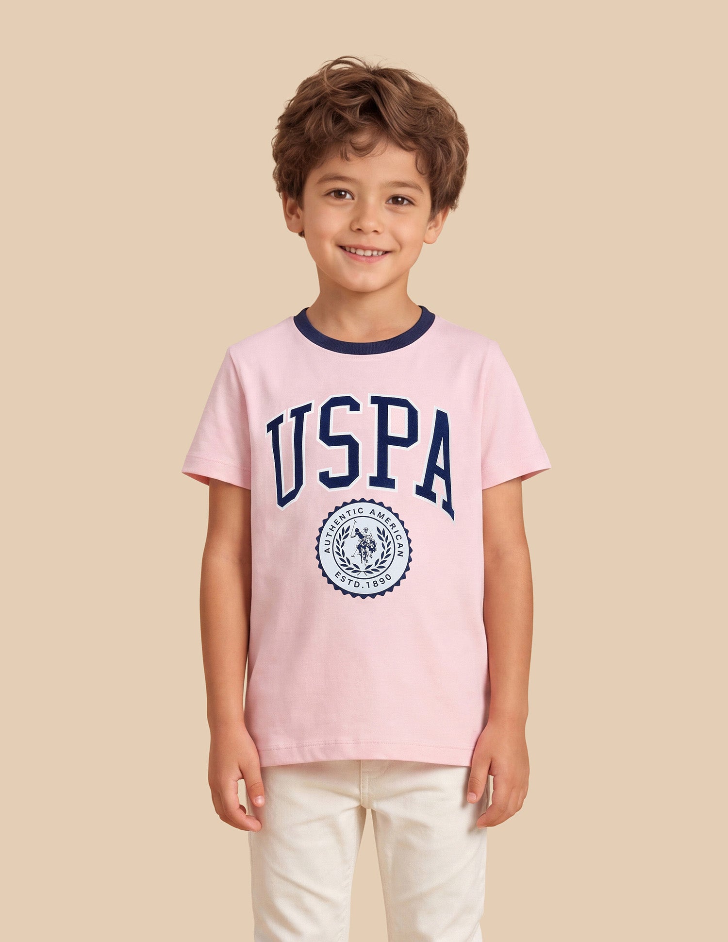 Graphic Brand Printed Regular Fit T-Shirt Pink - U.S. Polo Assn. India | Large