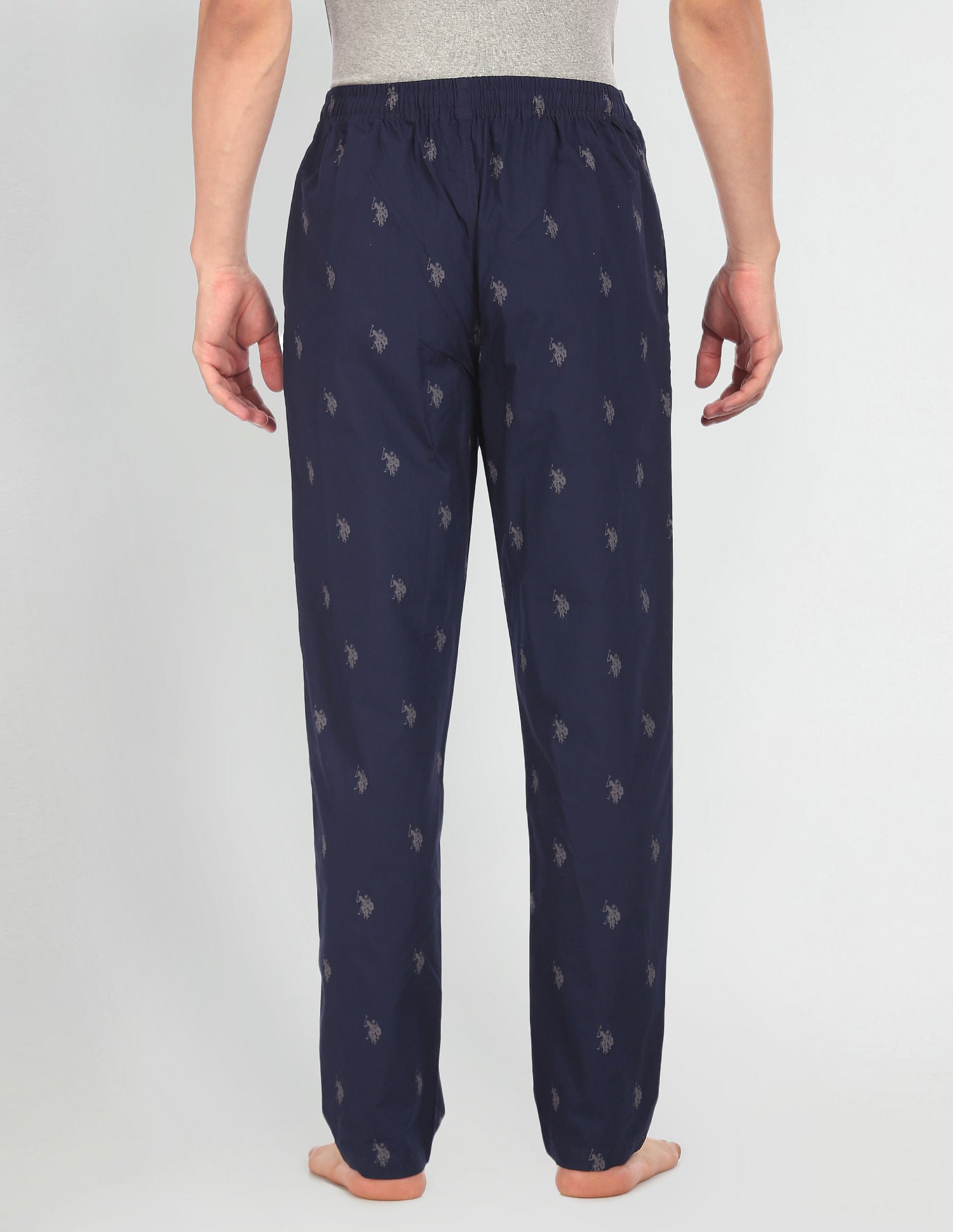 Signature Logo Print Cotton Lounge Pants - Pack Of 1 Navy - U.S. POLO ASSN. | Large